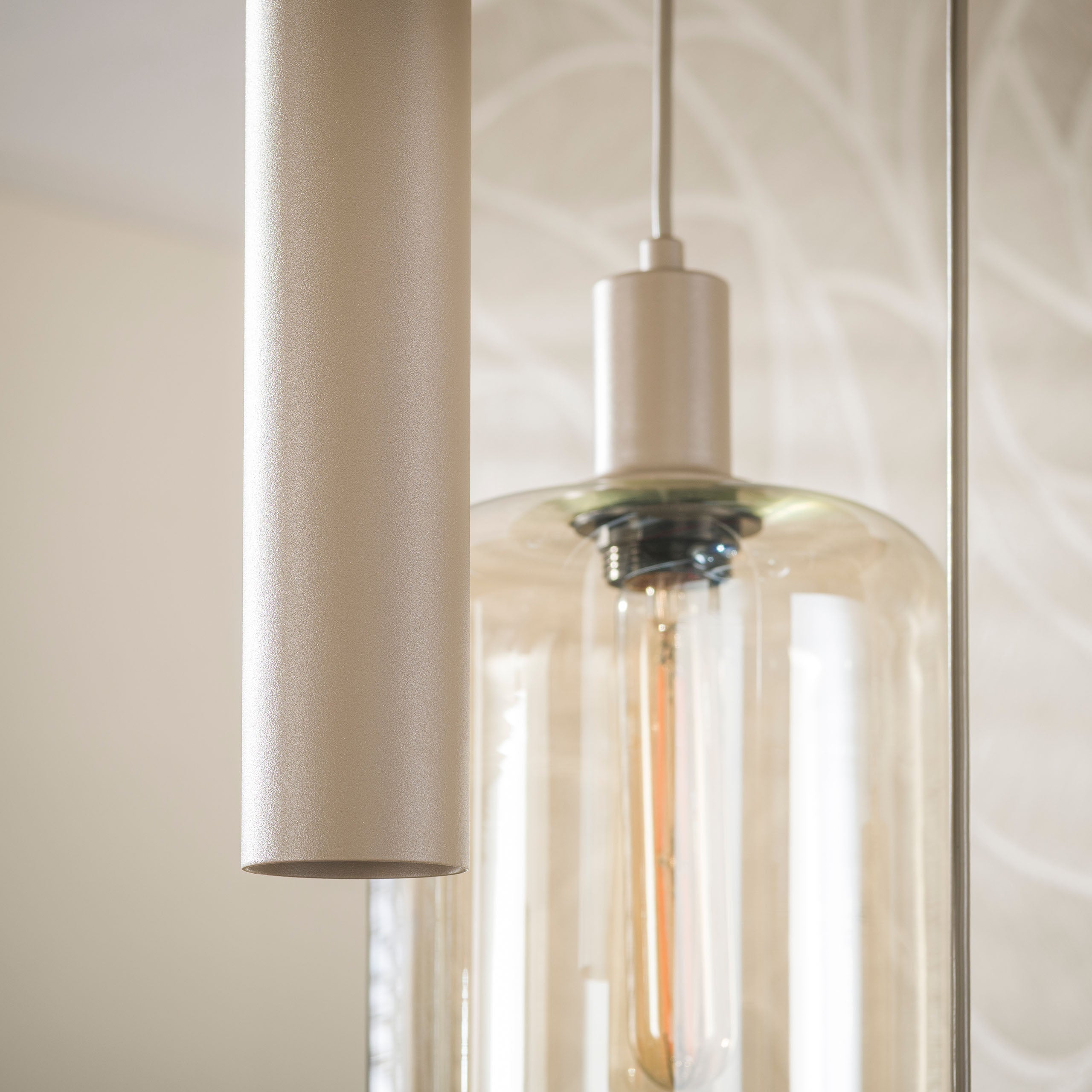 Hanglamp Serene getrapt 5-lichts / Beige