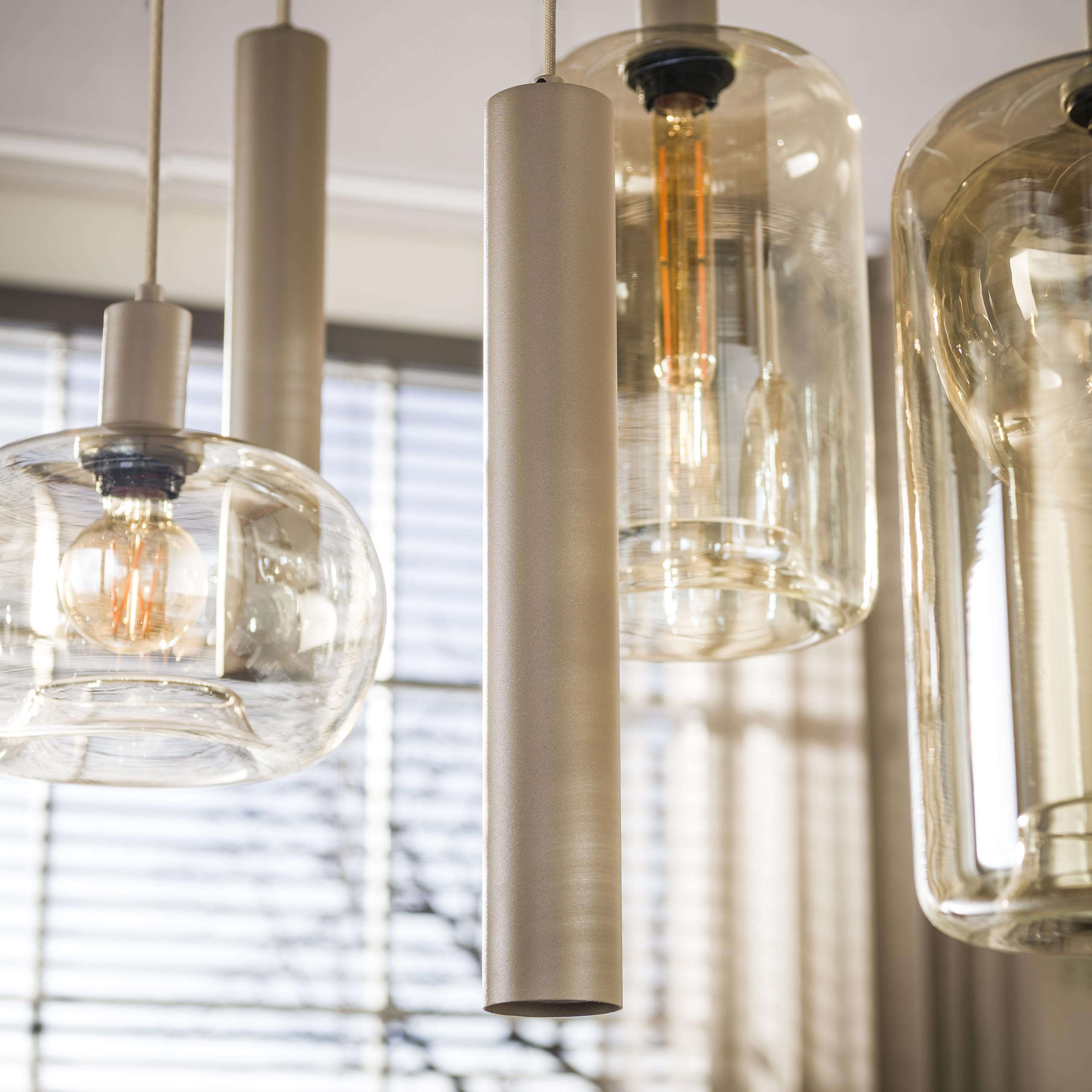 Hanglamp Serene 4+3-lichts / Beige