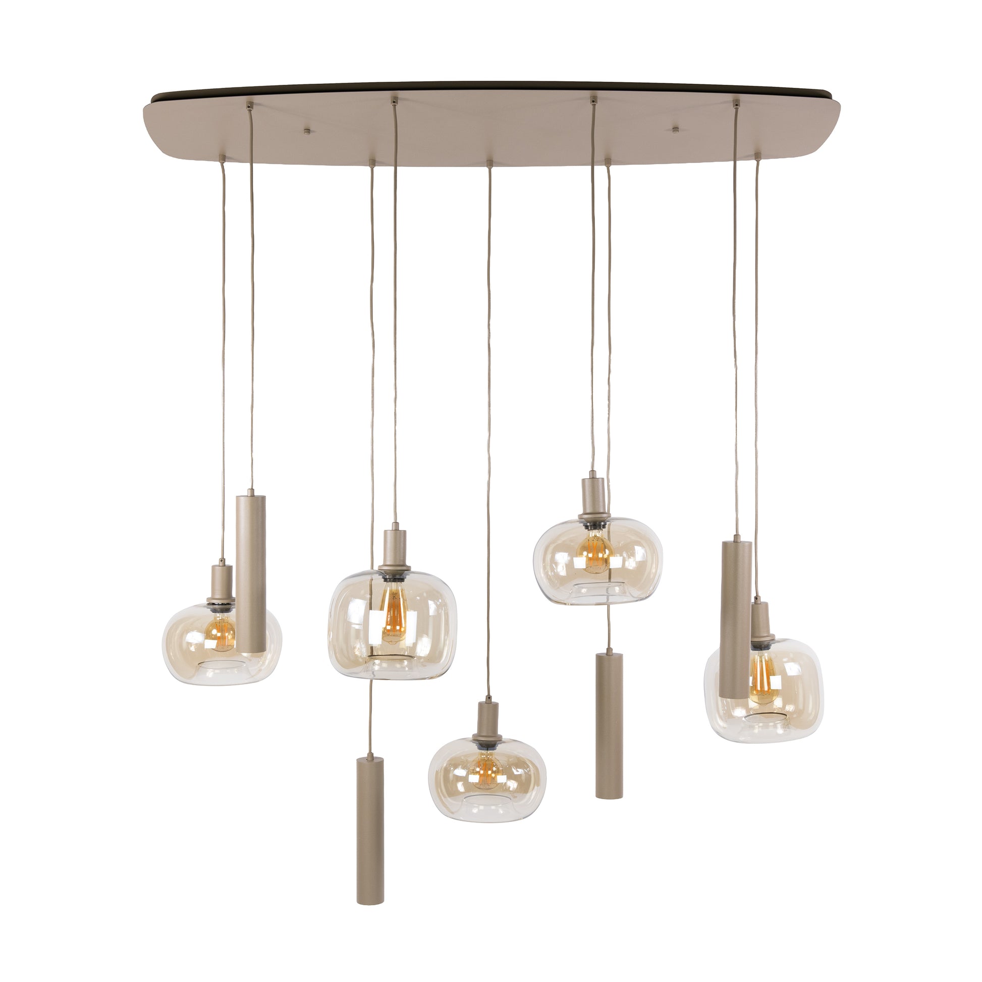 Hanglamp Serene 5+4-lichts / Beige