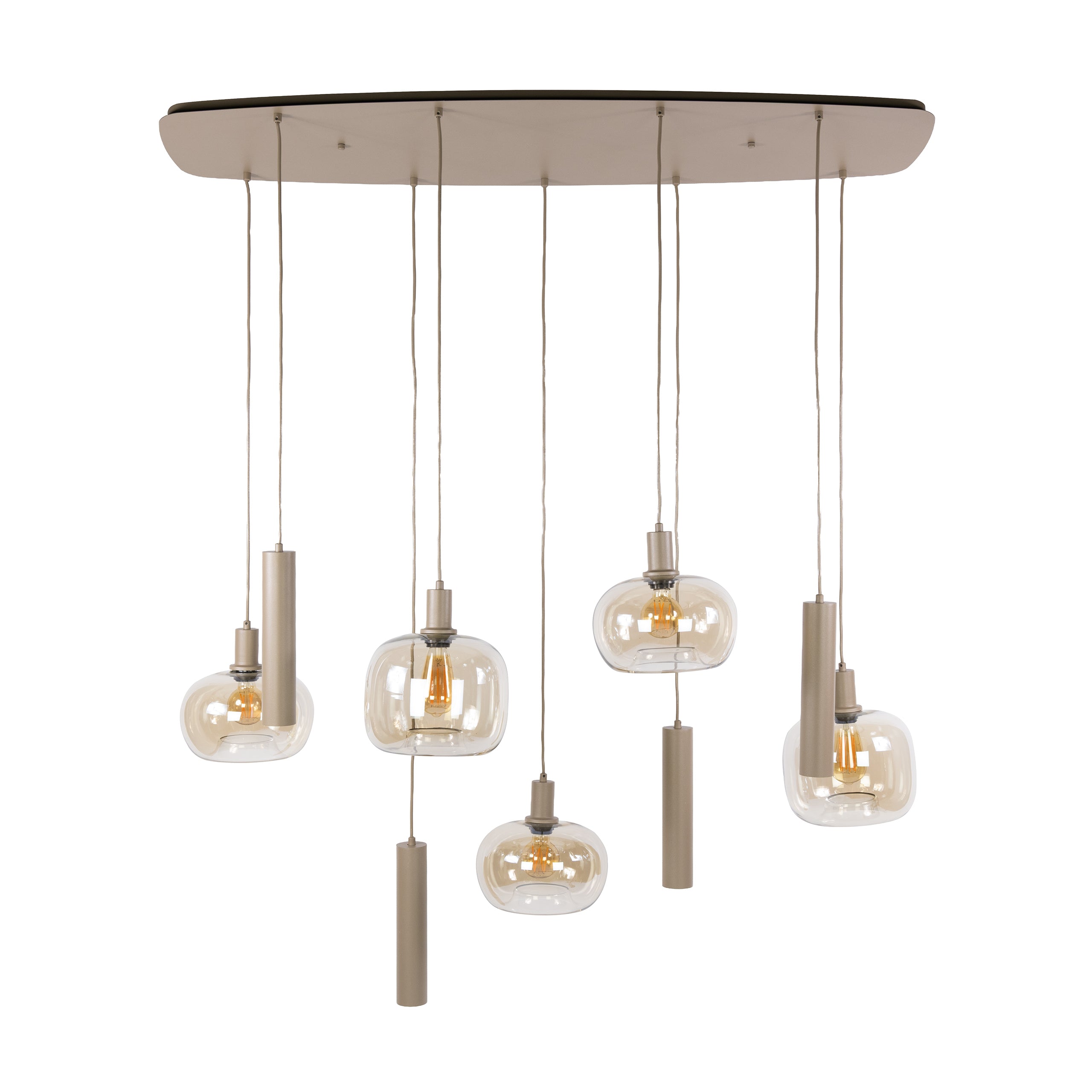 Hanglamp Serene 5+4-lichts / Beige