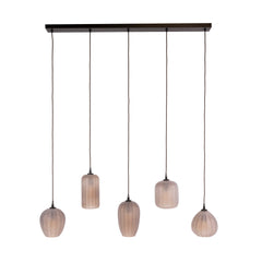 Hanglamp Altura 5-lichts / Sienna bruin-frosted