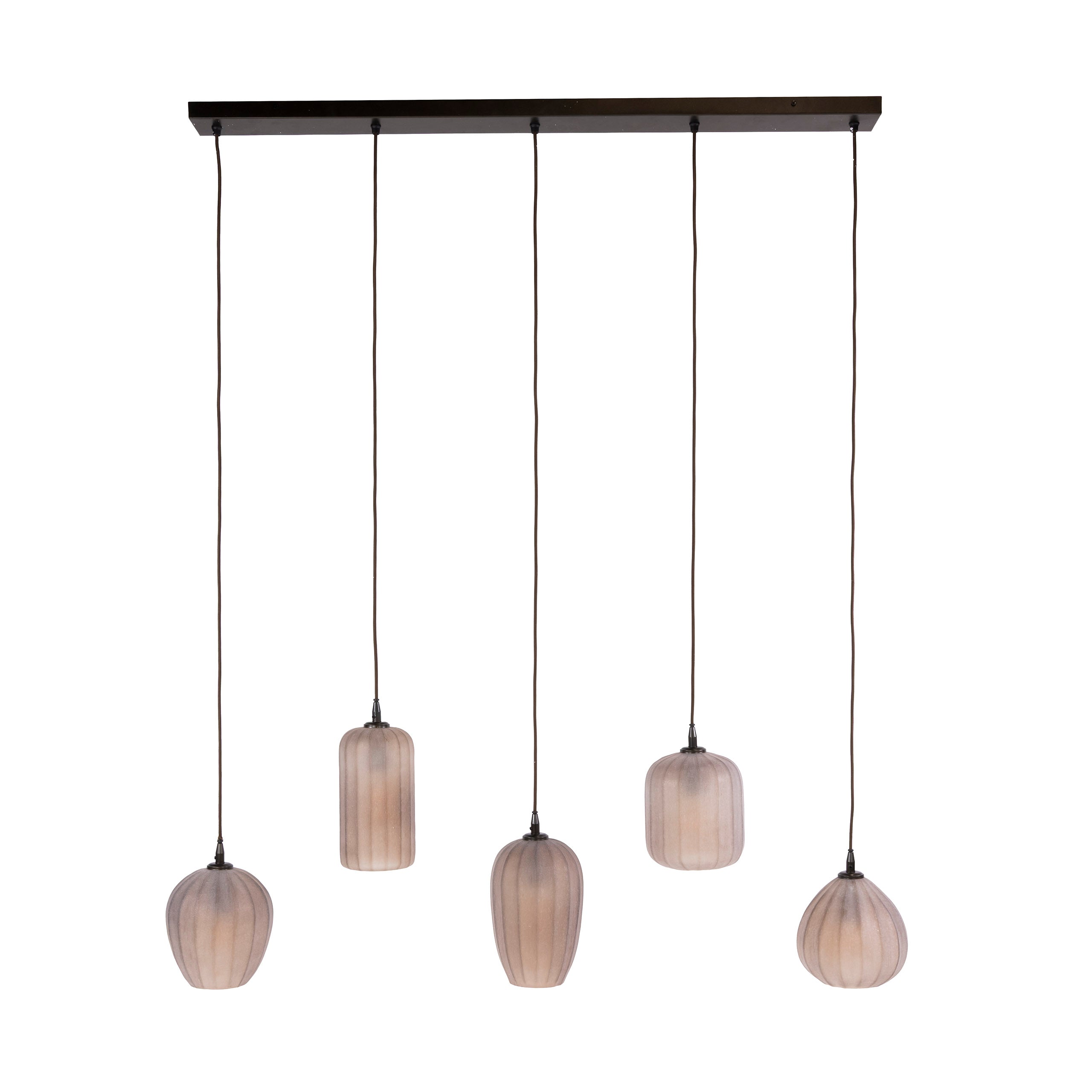 Hanglamp Altura 5-lichts / Sienna bruin-frosted