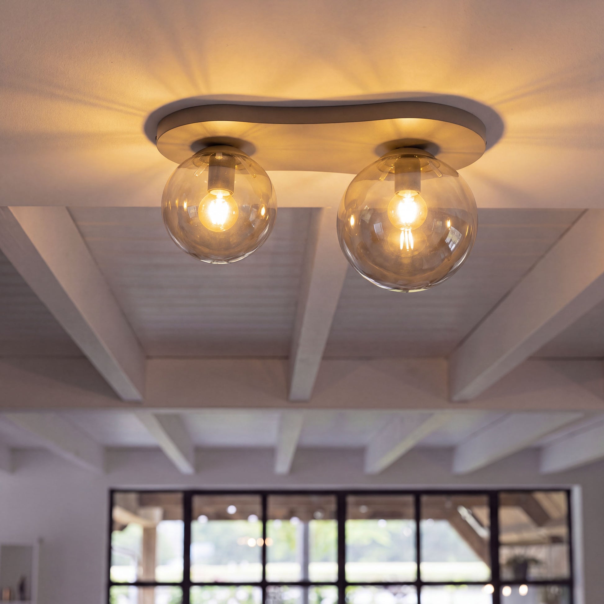 Plafondlamp Bubble 2-lichts / Beige