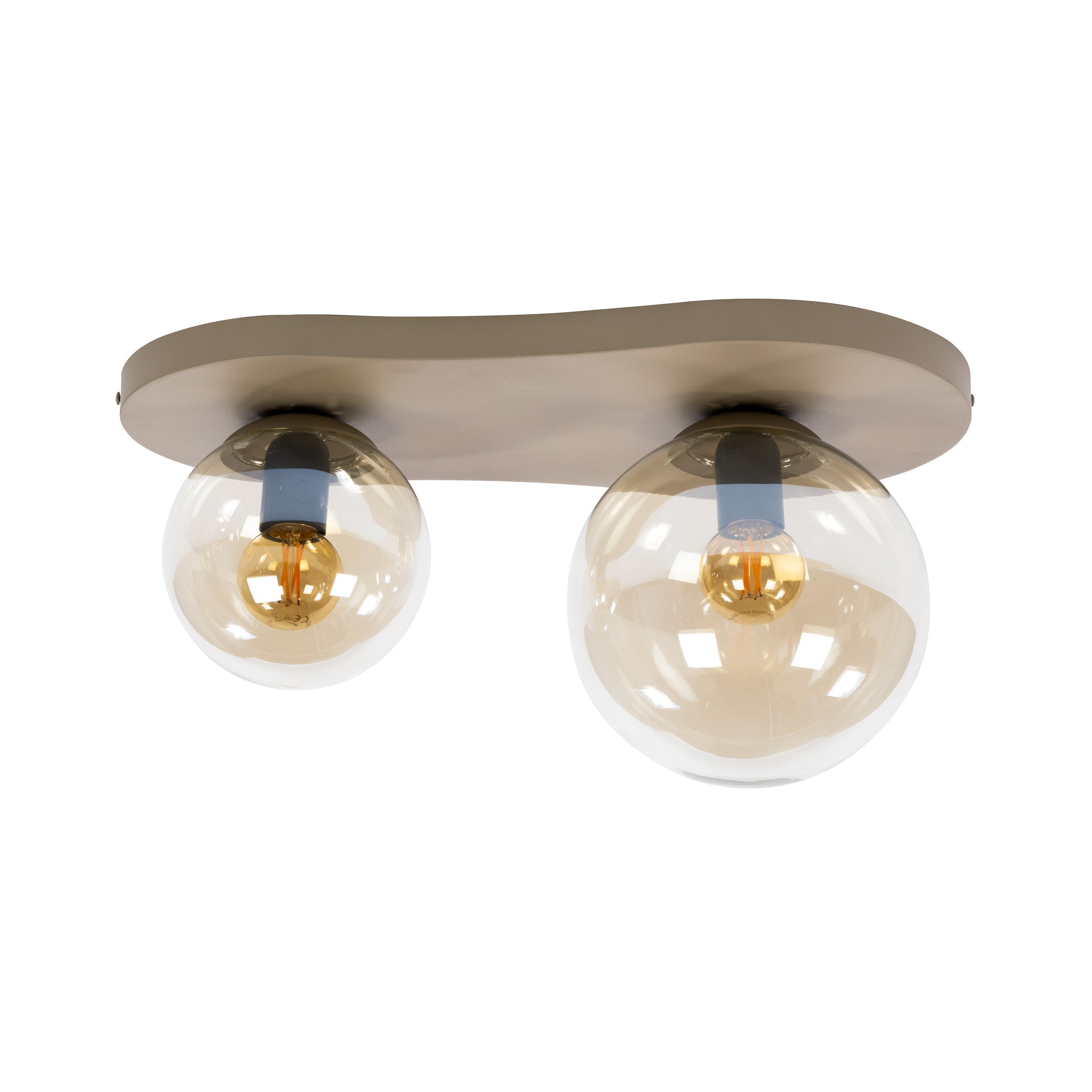 Plafondlamp Bubble 2-lichts / Beige