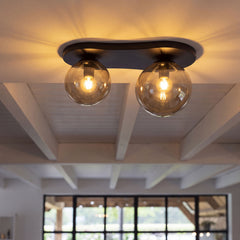Plafondlamp Bubble 2-lichts / Sienna bruin