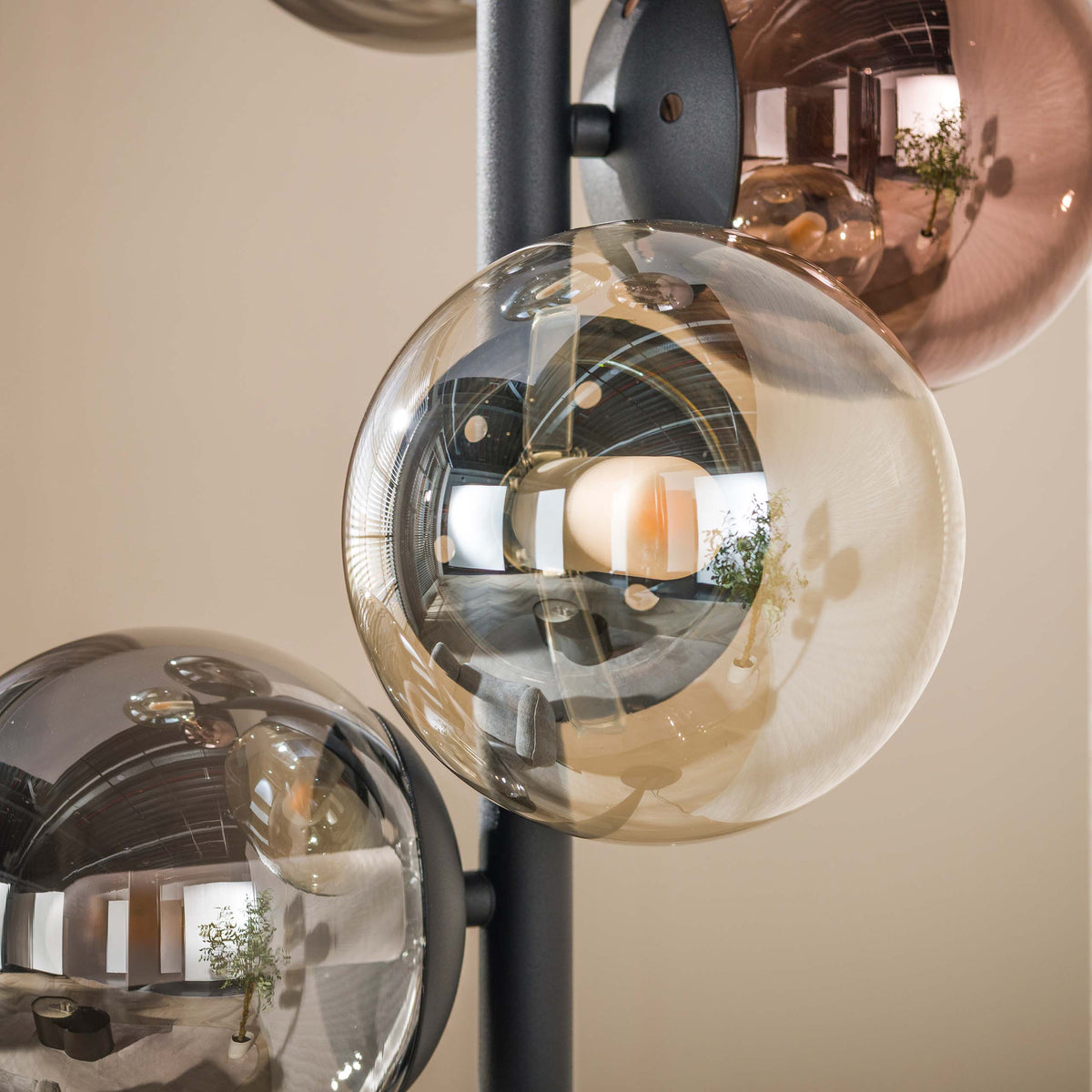 Vloerlamp Orb 6-lichts / Zwart