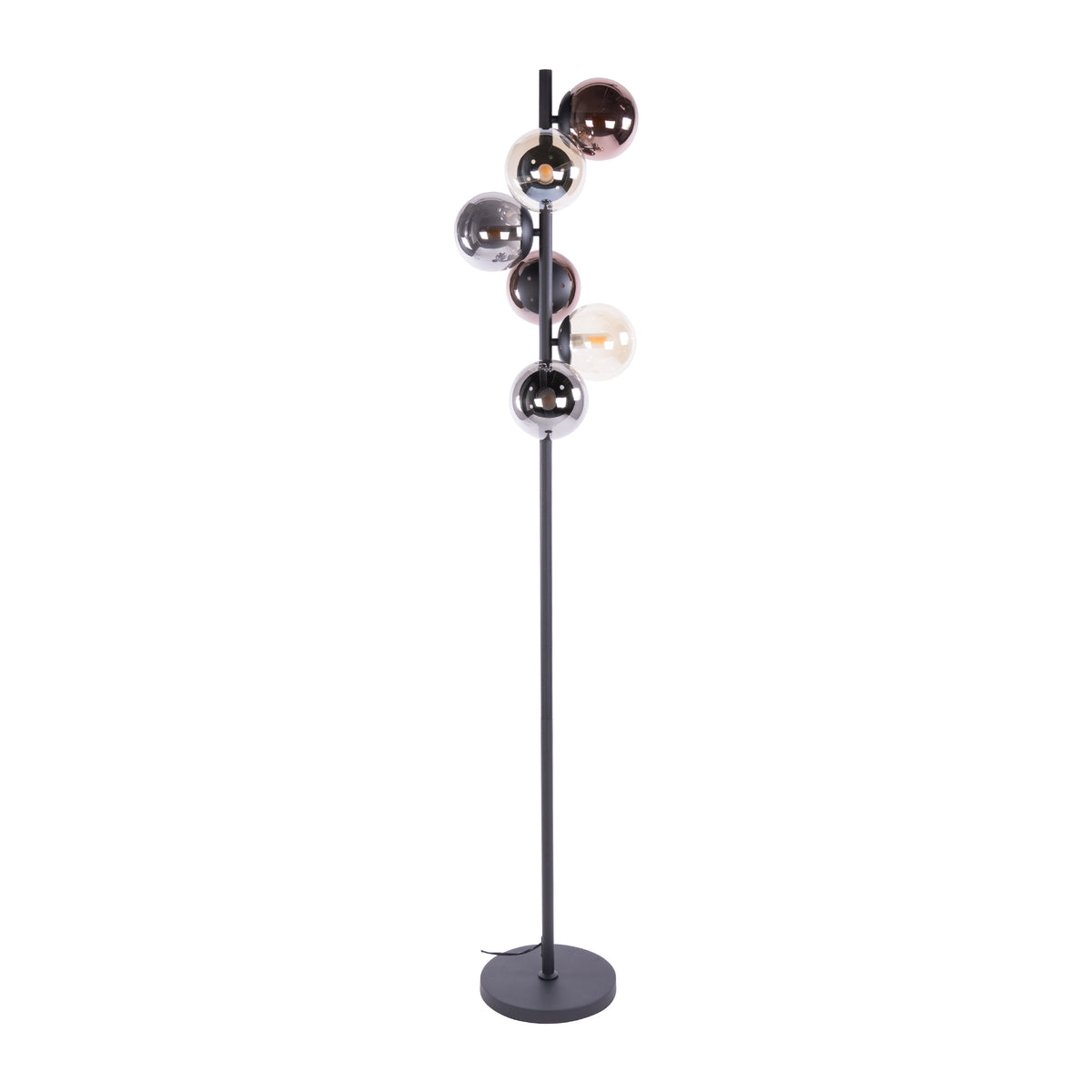 Vloerlamp Orb 6-lichts / Zwart