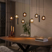 Hanglamp Orb 6+5-lichts / Zwart