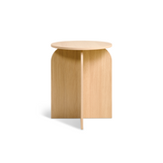 Bijzettafel Felix - Naturel Ø 45 cm - bijzettafel van hout (MDF), vooraanzicht