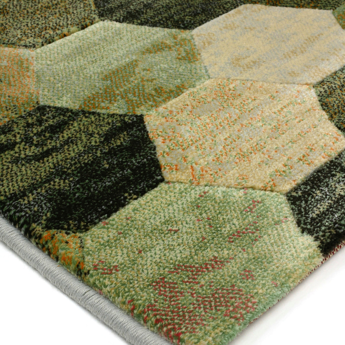 Vloerkleed Amado Groen Multicolor - detail dessin