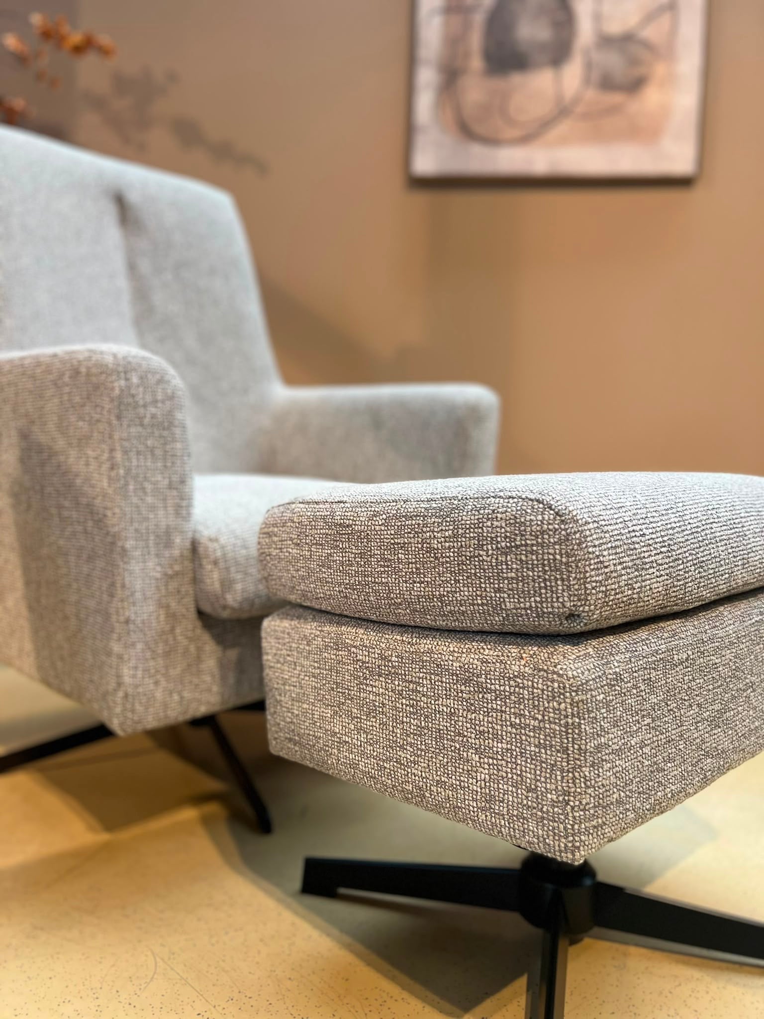 Fauteuil Wales Clay – Draaibare Relaxfauteuil met Hoge Rug (Stof Lodge)