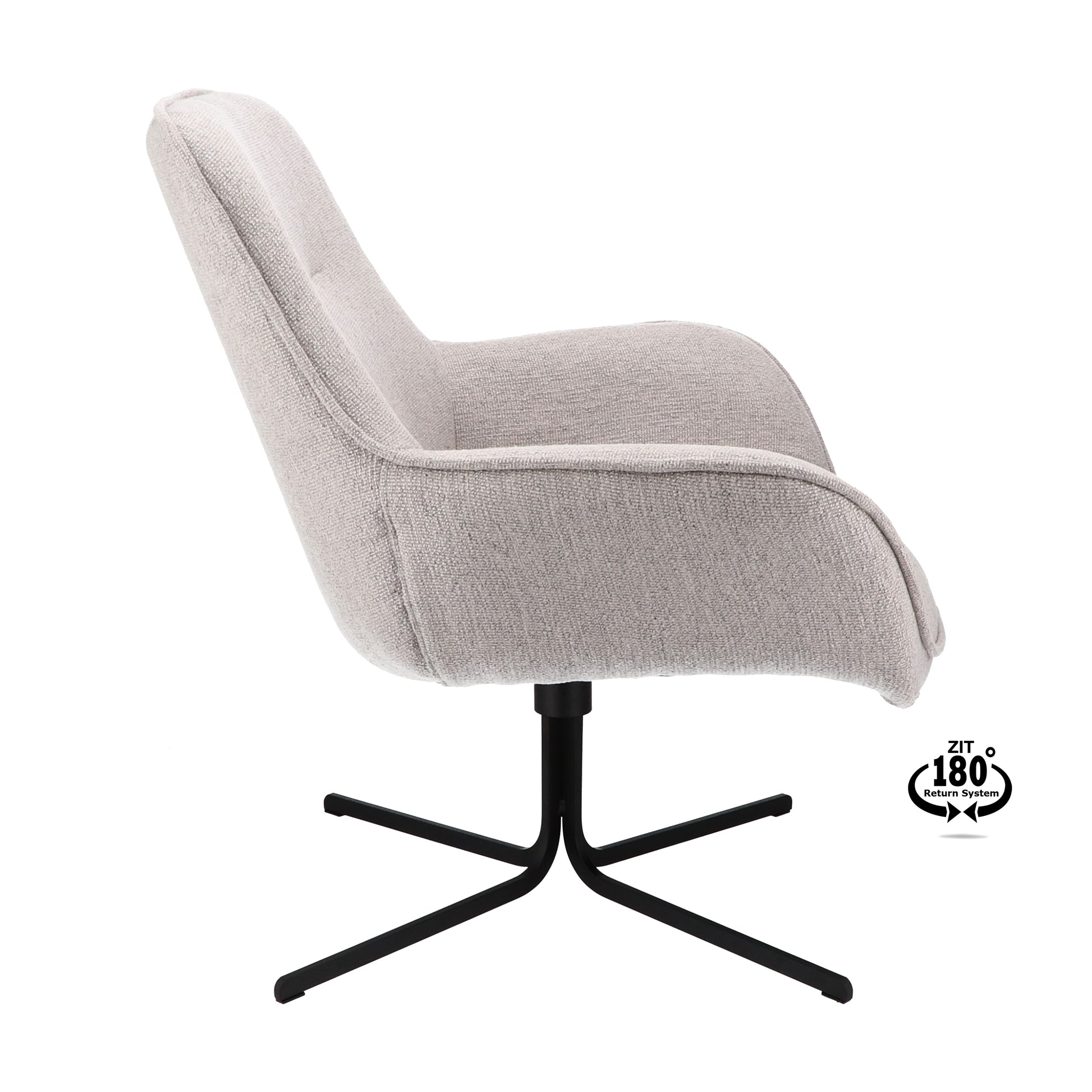 Fauteuil Unic Stof Leaf Steel Poot Black (return System)