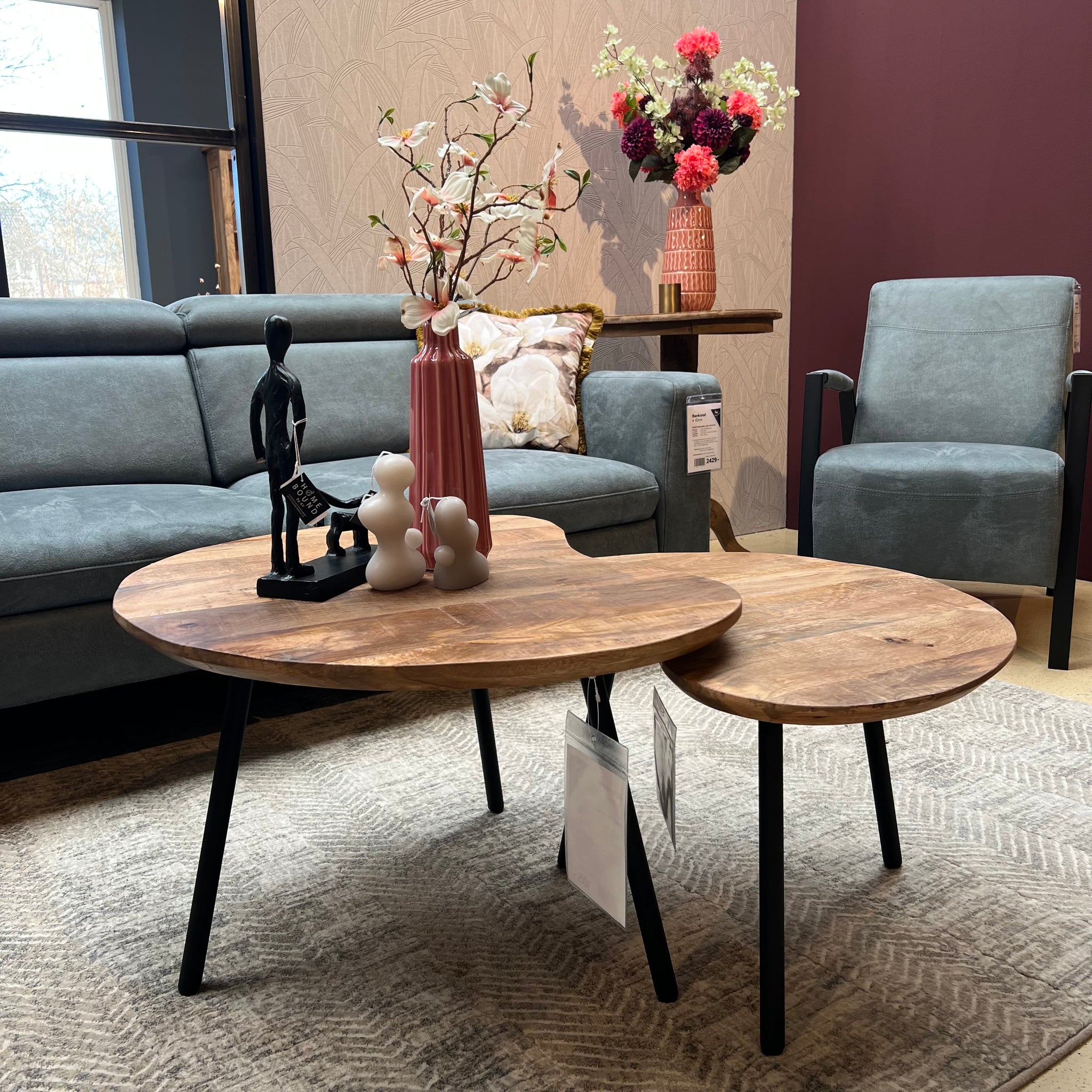Salontafel Abe - Hartvormige Set van 2