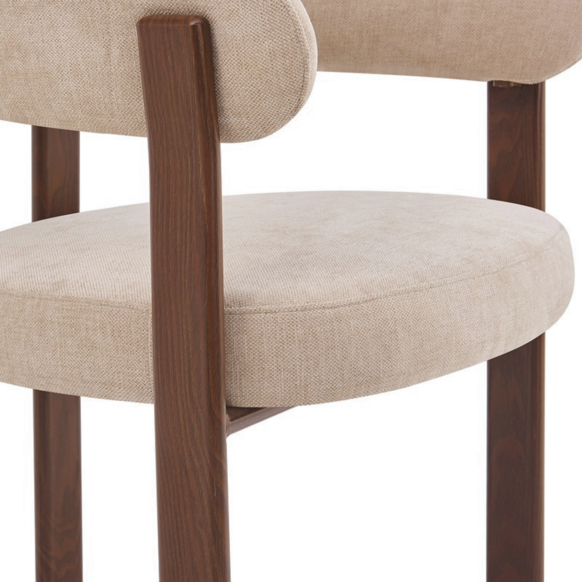 Barkruk Rose - Beige met armleuning