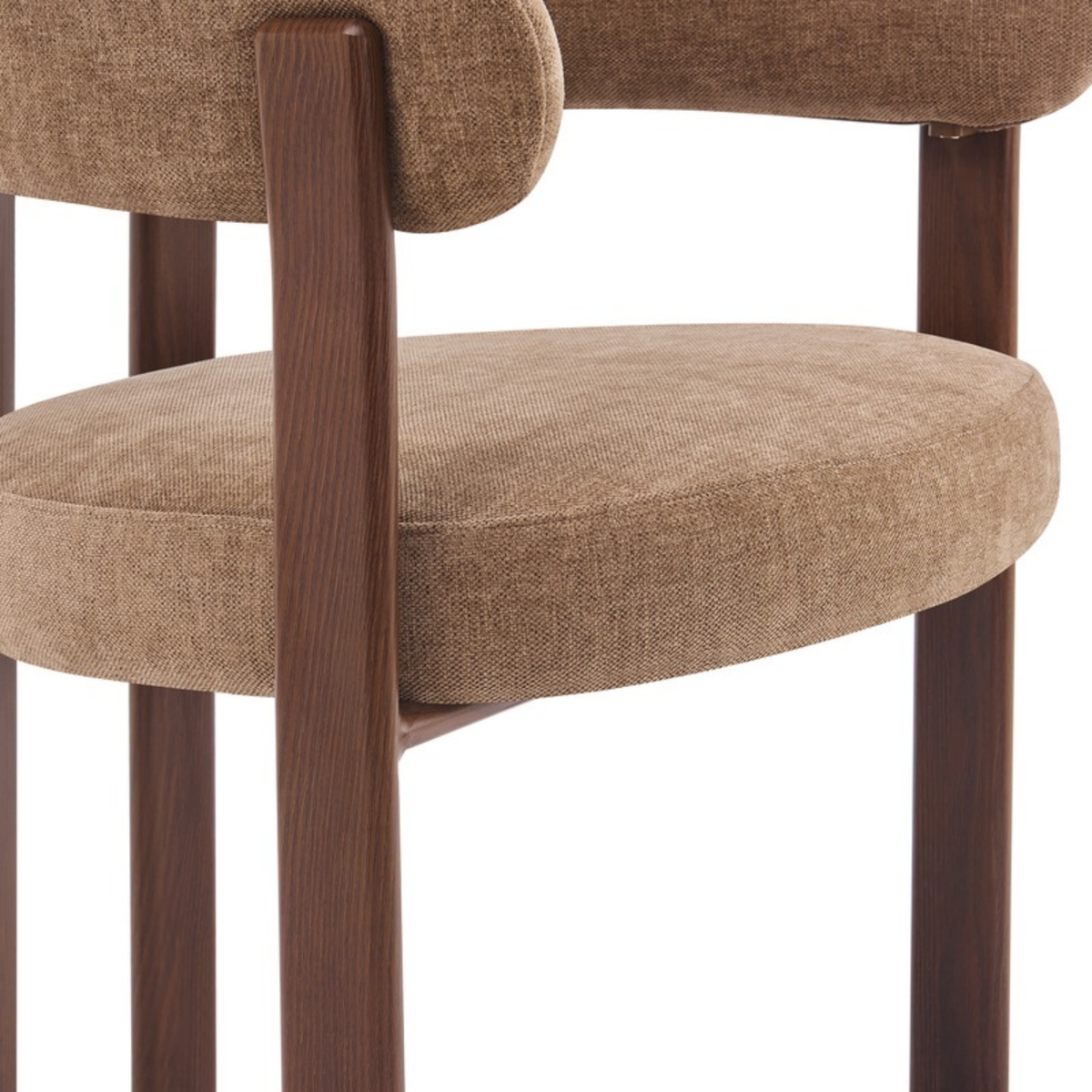 Eetkamerstoel Rose - Taupe met armleuning