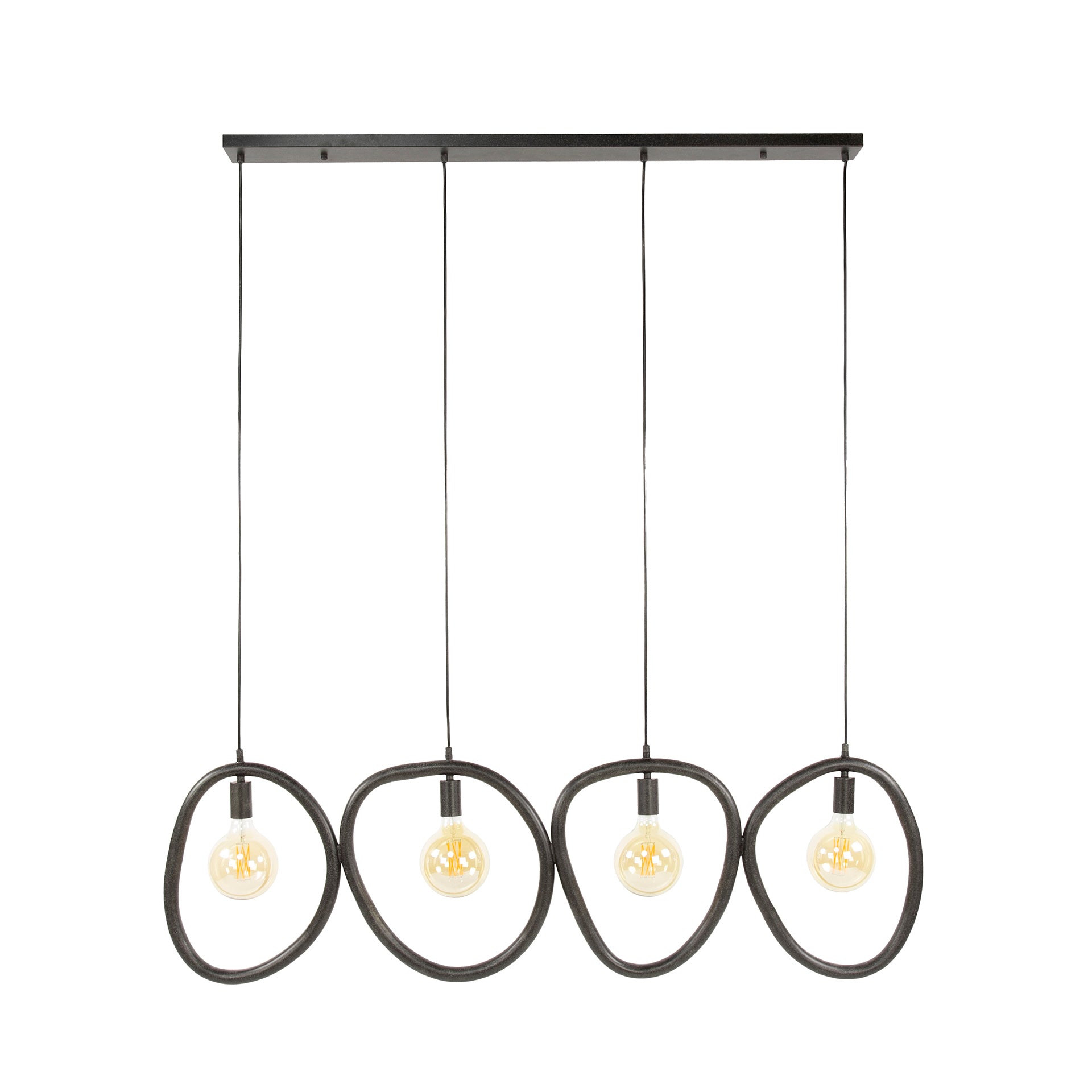 Hanglamp Pebble 4 Lichts Artic Zwart