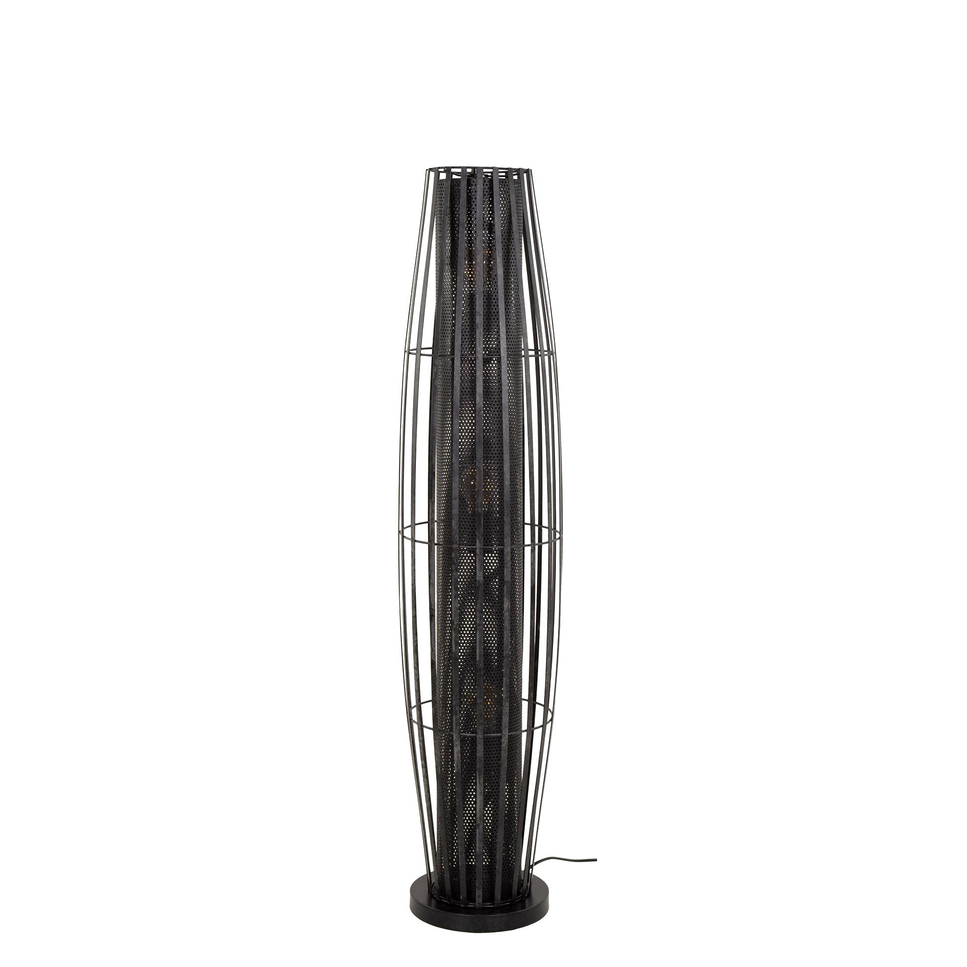 Vloerlamp Cylinder Mesh 3 Lichts 120Cm Charcoal