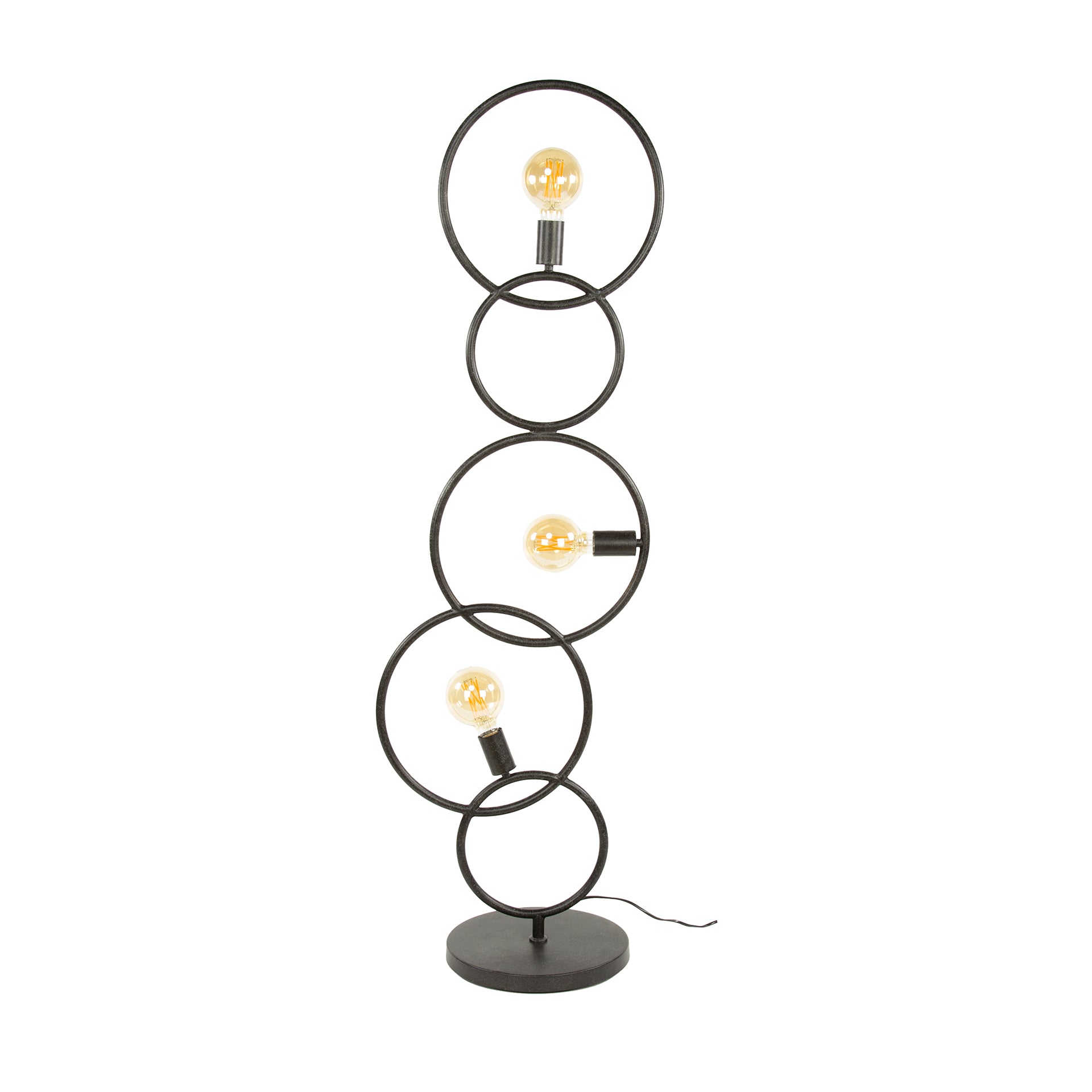 Vloerlamp Loop 3 Lichts Artic Zwart