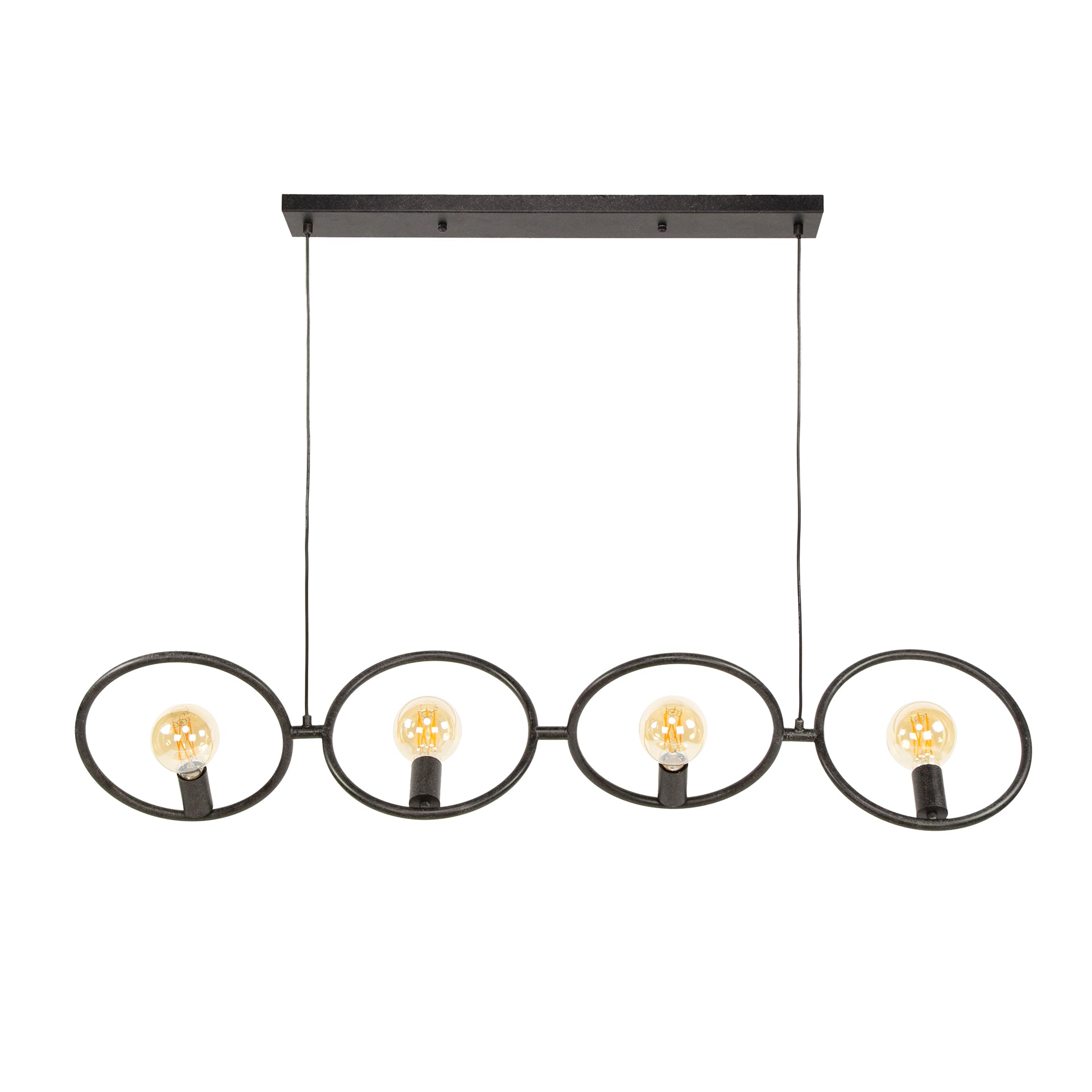 Hanglamp Loop 4 Lichts Artic Zwart