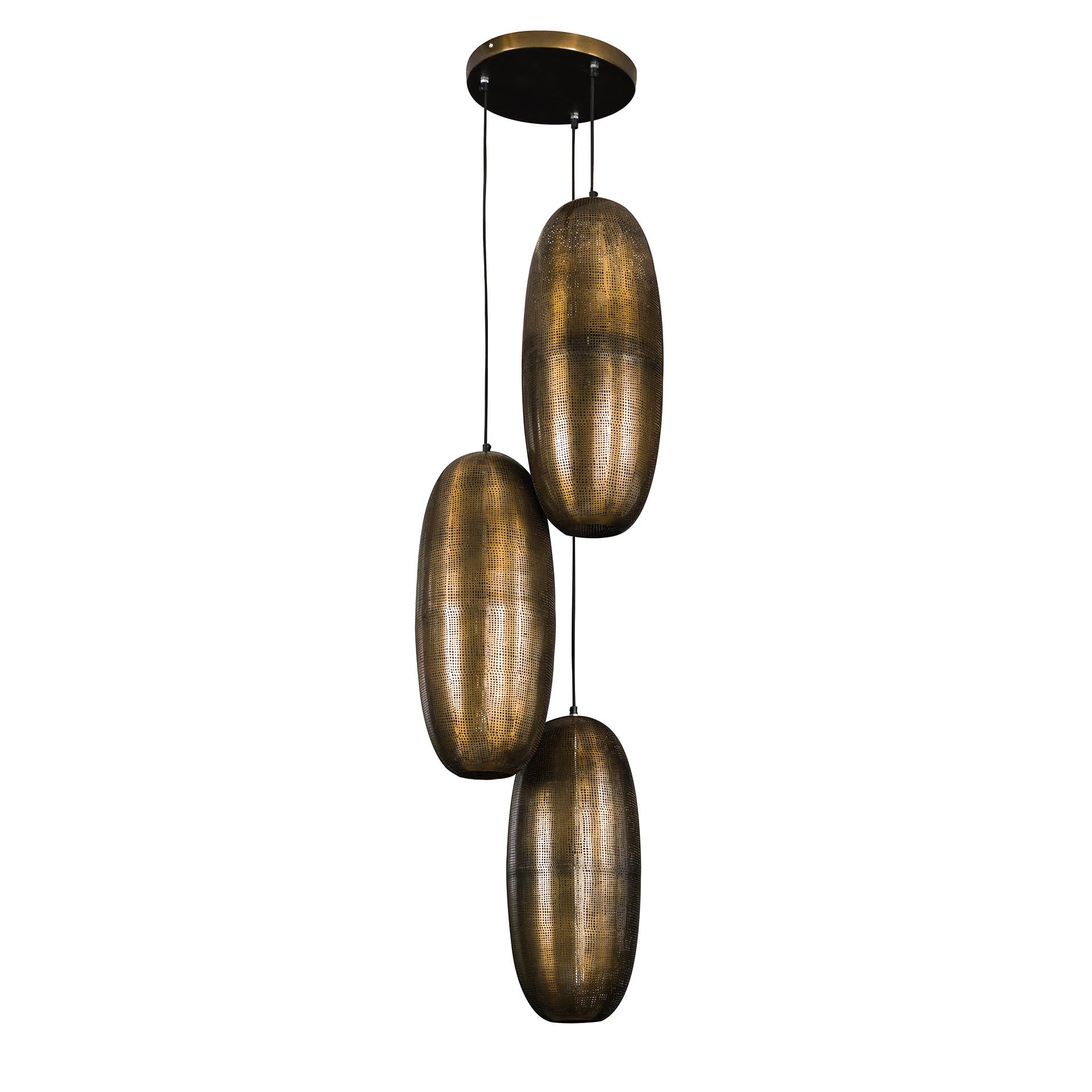 Hanglamp Cosmic Getrapt 3 Lichts Antiek Brons