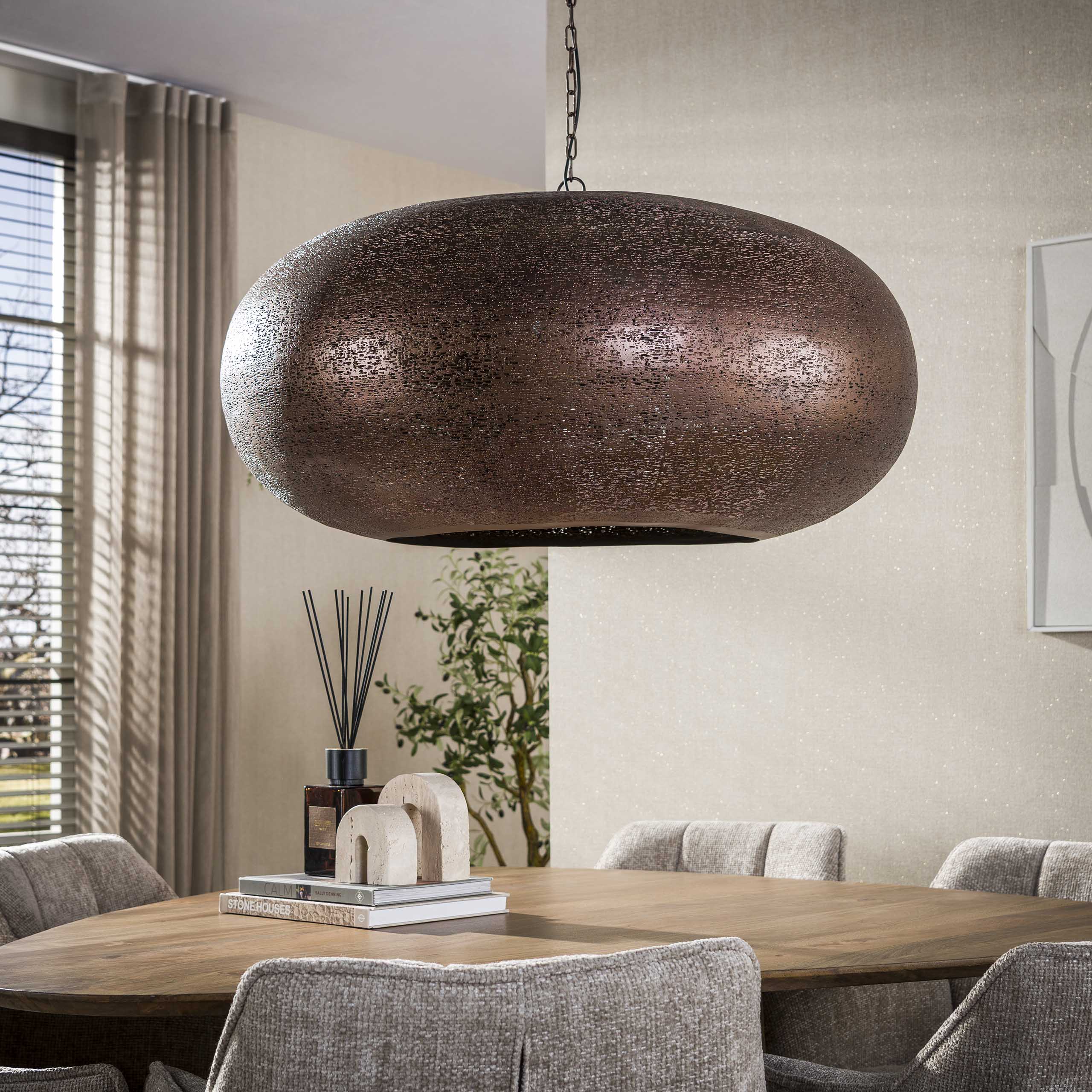 Hanglamp Cielo 1 Lichts O90Cm Antiek Koper