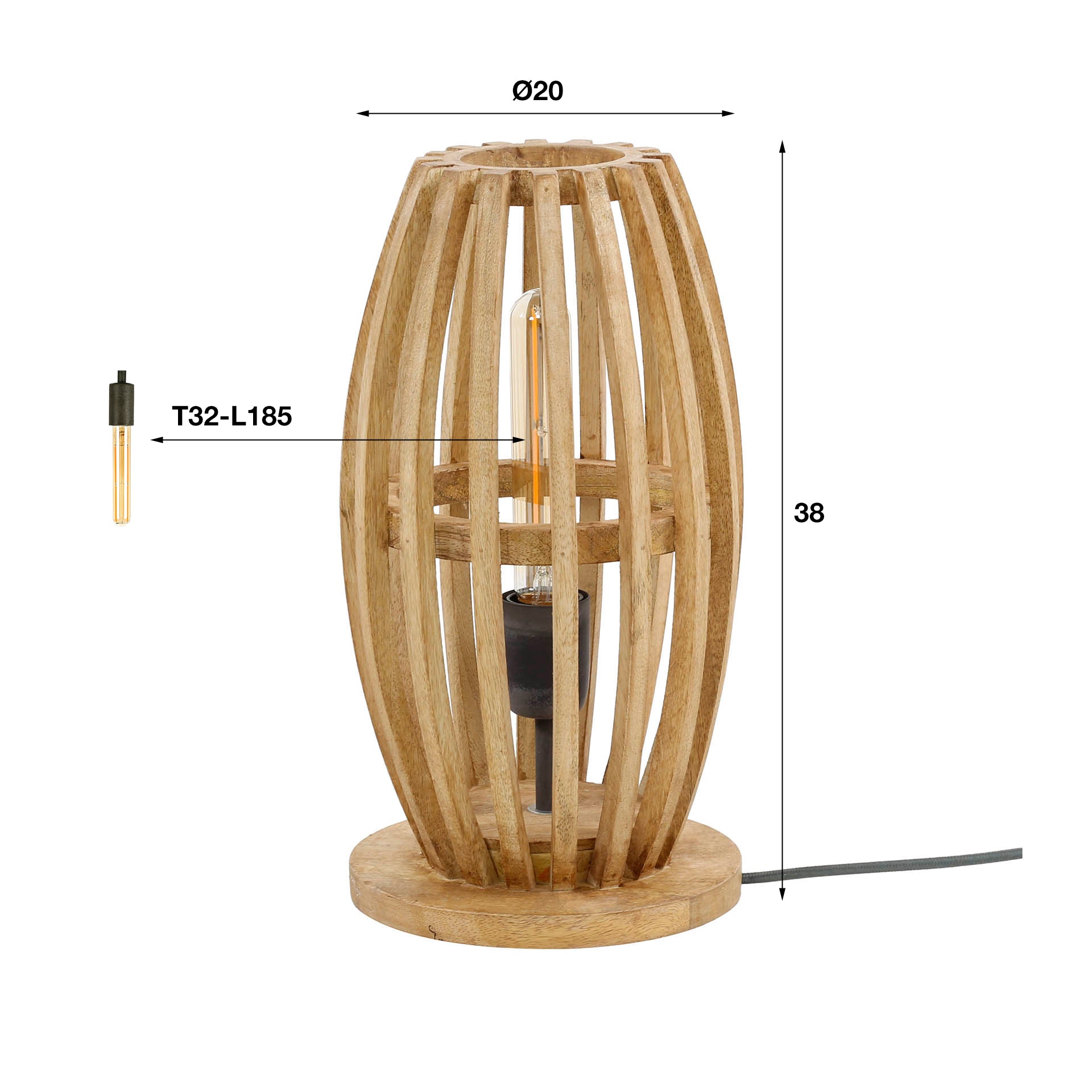 Tafellamp Orbit 1 Lichts Massief Mango