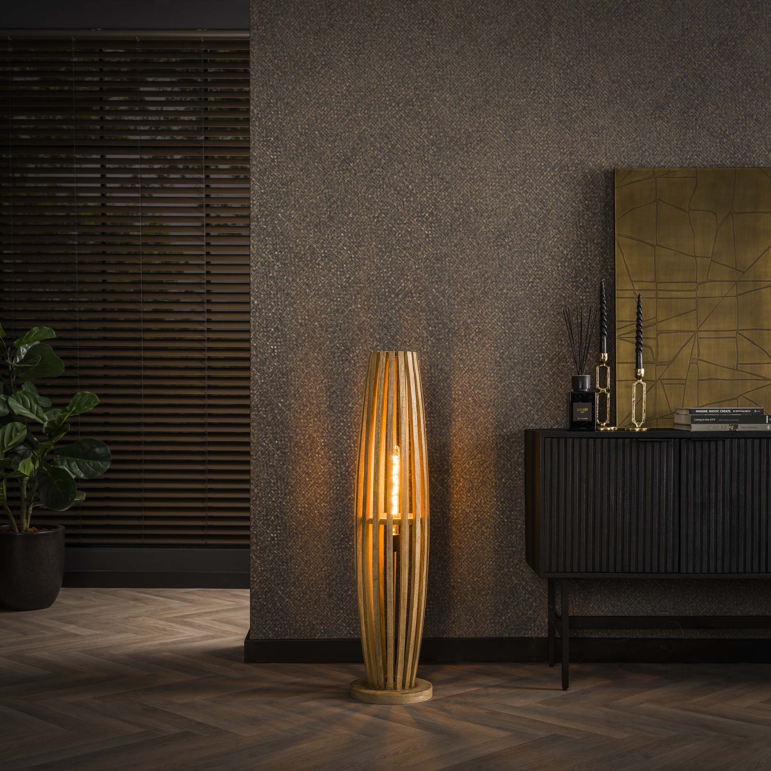 Vloerlamp Orbit 1-lichts / Massief mango
