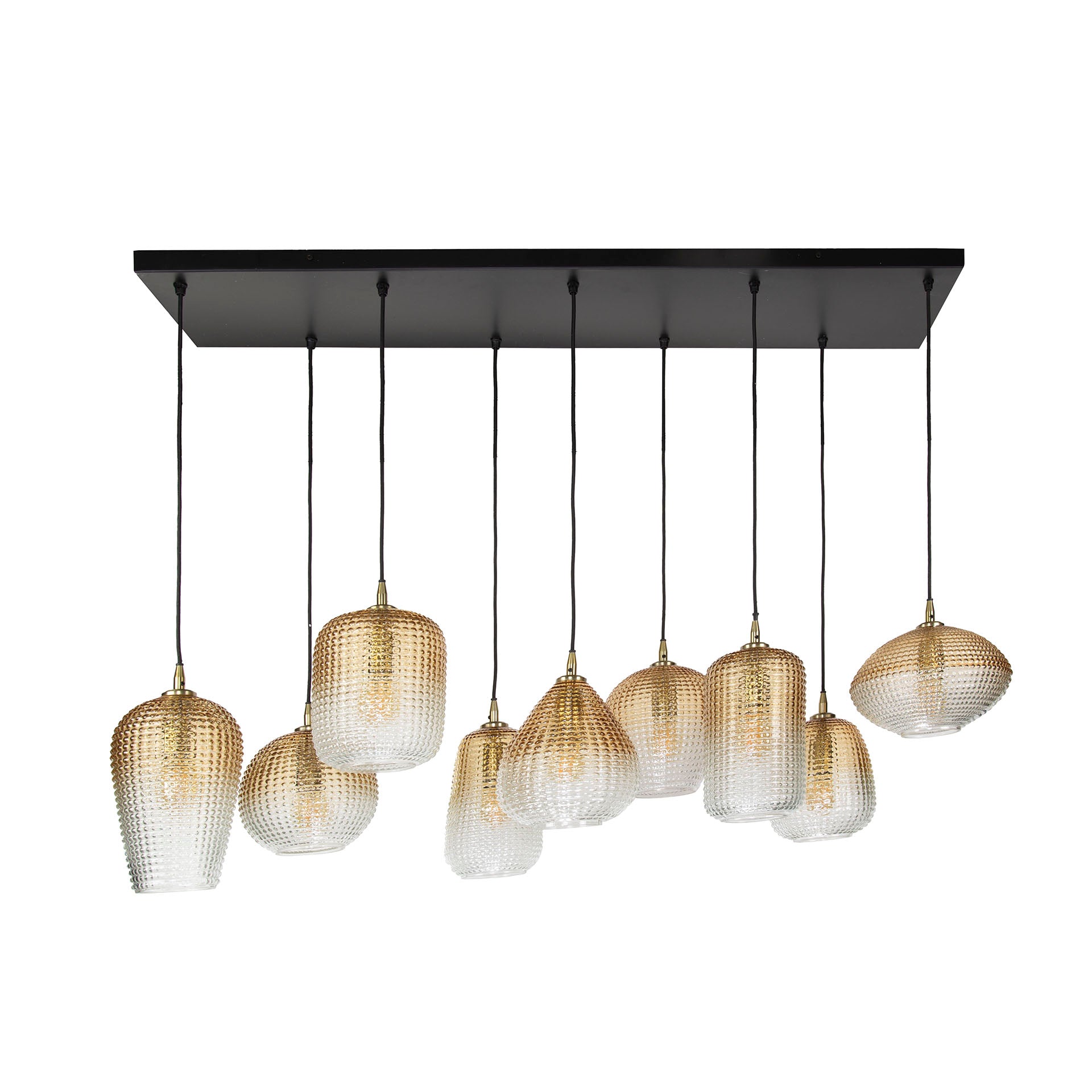 Hanglamp Dot 5 4 Lichts Amber Glas