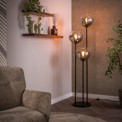 Vloerlamp Bubble Shaded 3 Lichts Artic Zwart