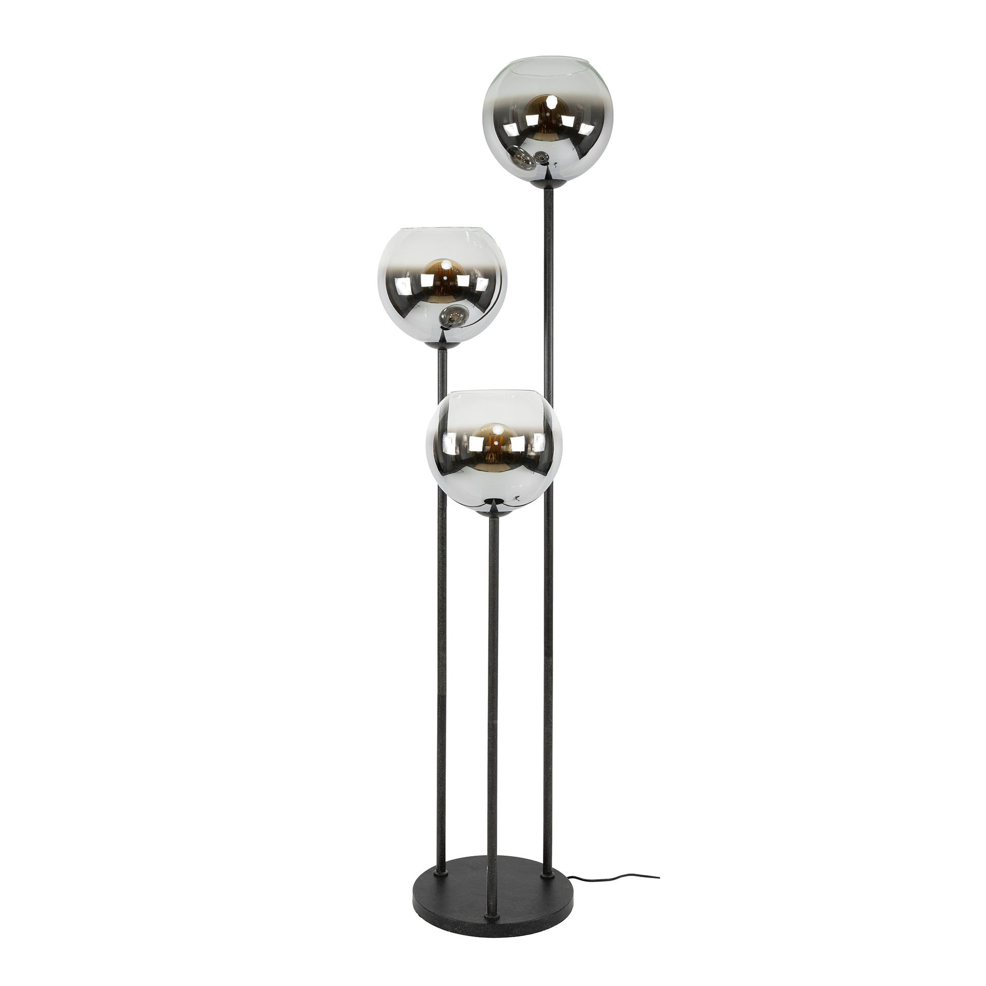 Vloerlamp Bubble Shaded 3 Lichts Artic Zwart
