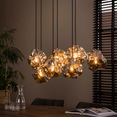 Hanglamp Rock 4 3 Lichts Chroom Glas