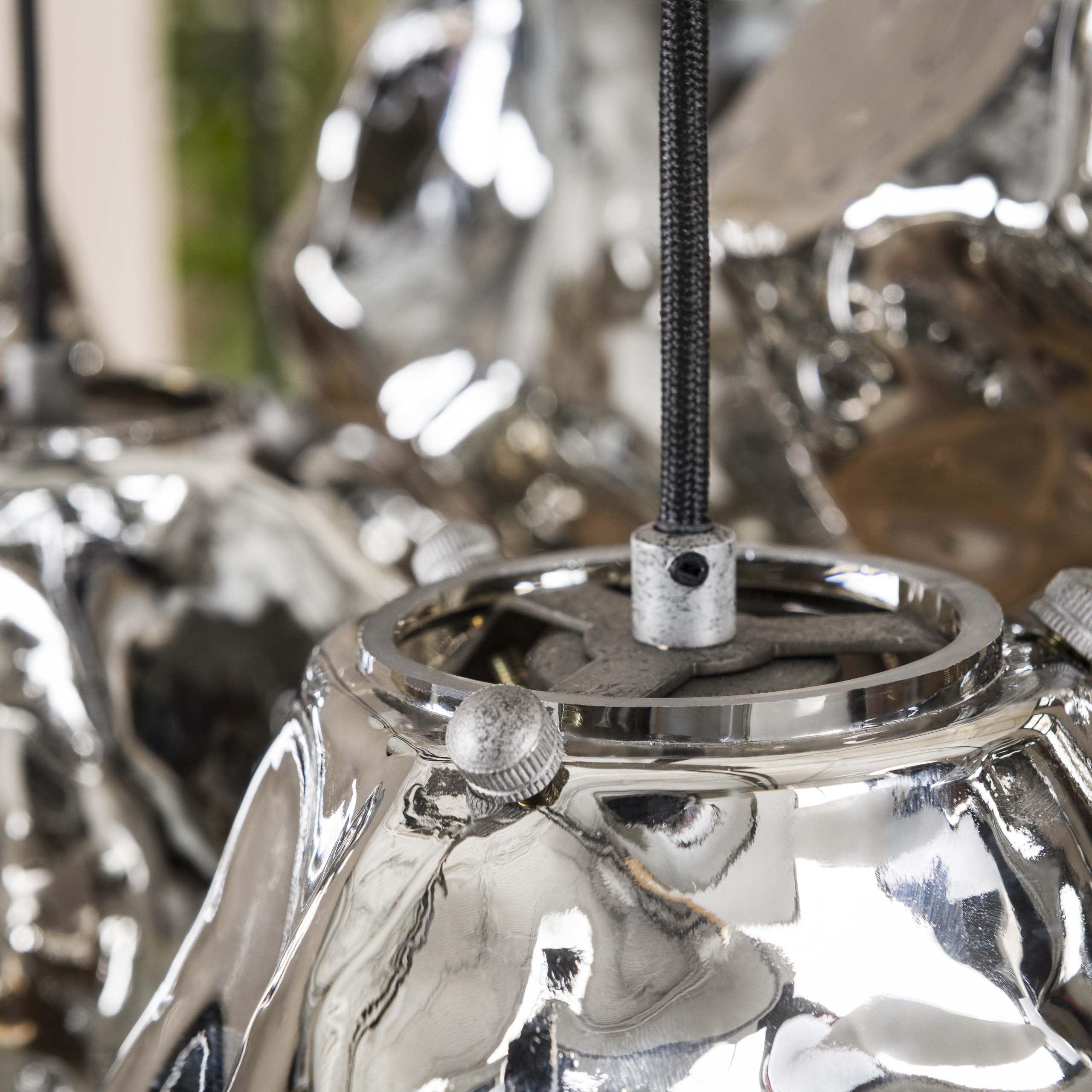 Hanglamp Rock 4 3 Lichts Chroom Glas