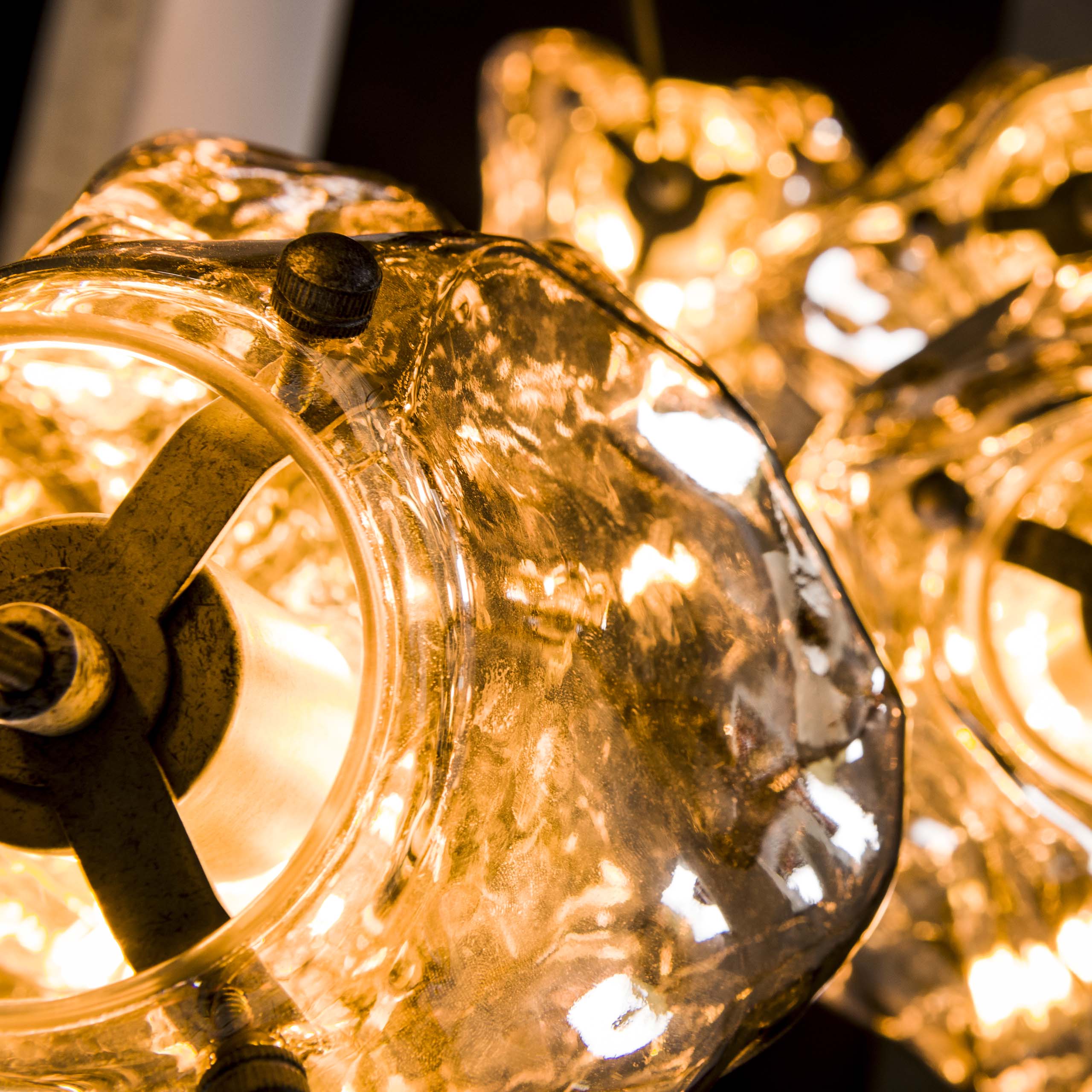 Hanglamp Rock Getrapt 5 Lichts Chroom Glas
