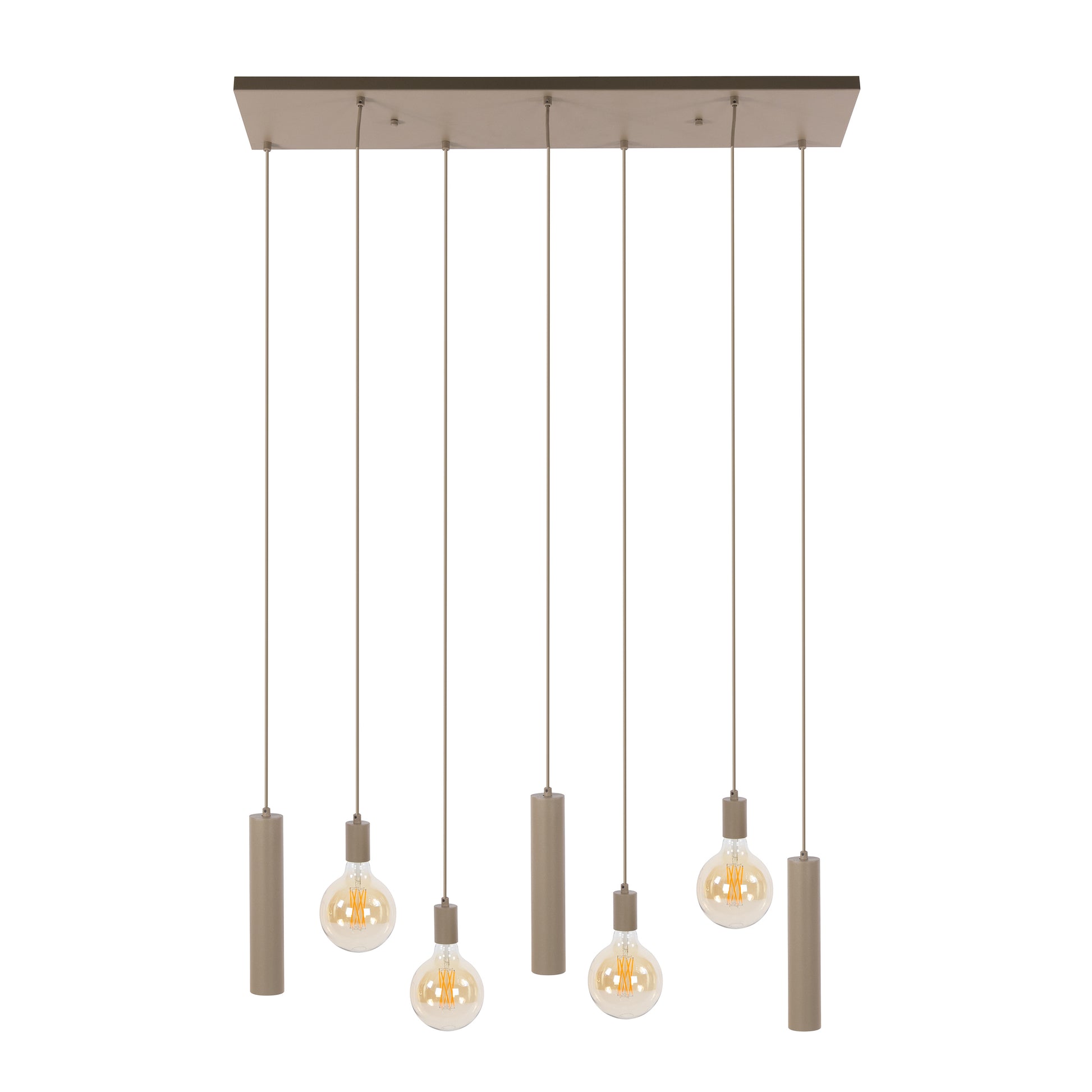 Hanglamp Senso 4+3-lichts / Beige