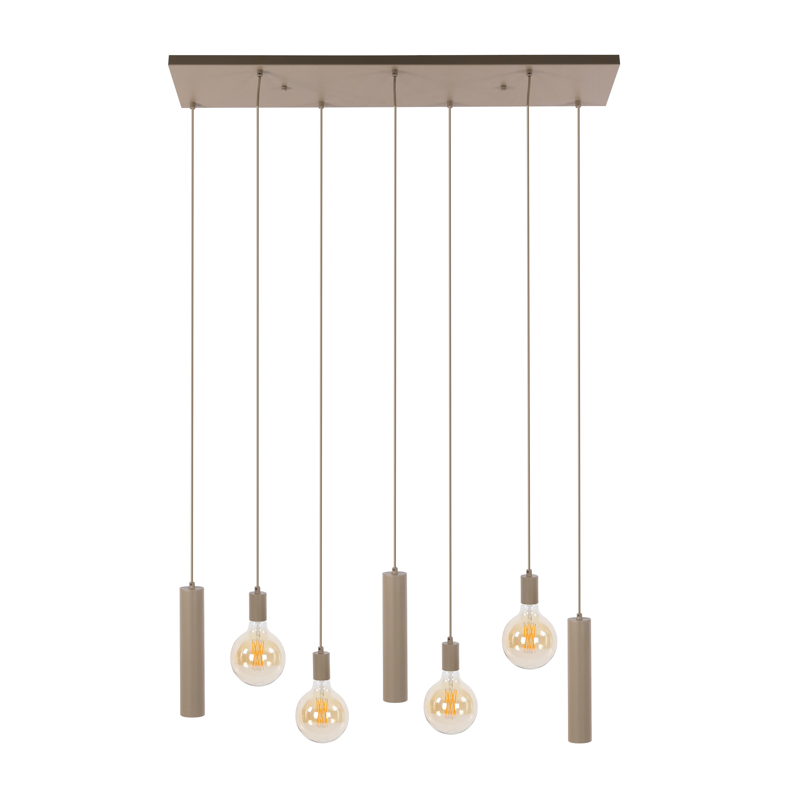 Hanglamp Senso 4+3-lichts / Beige