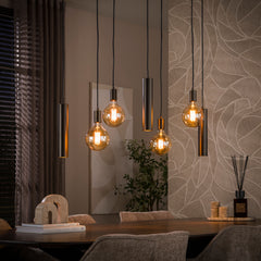 Hanglamp Senso 4+3-lichts / Sienna bruin