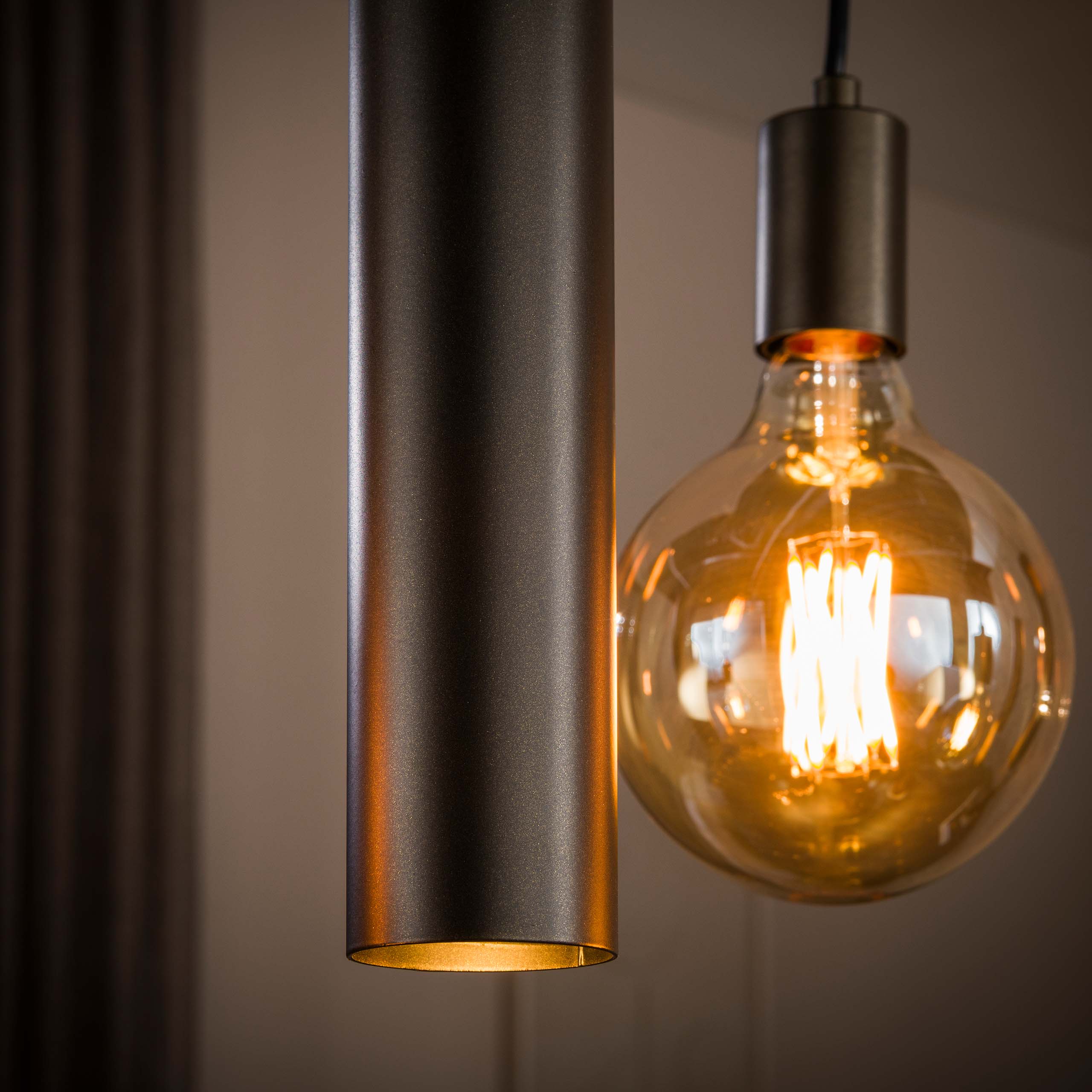 Hanglamp Senso 5+4-lichts / Sienna bruin