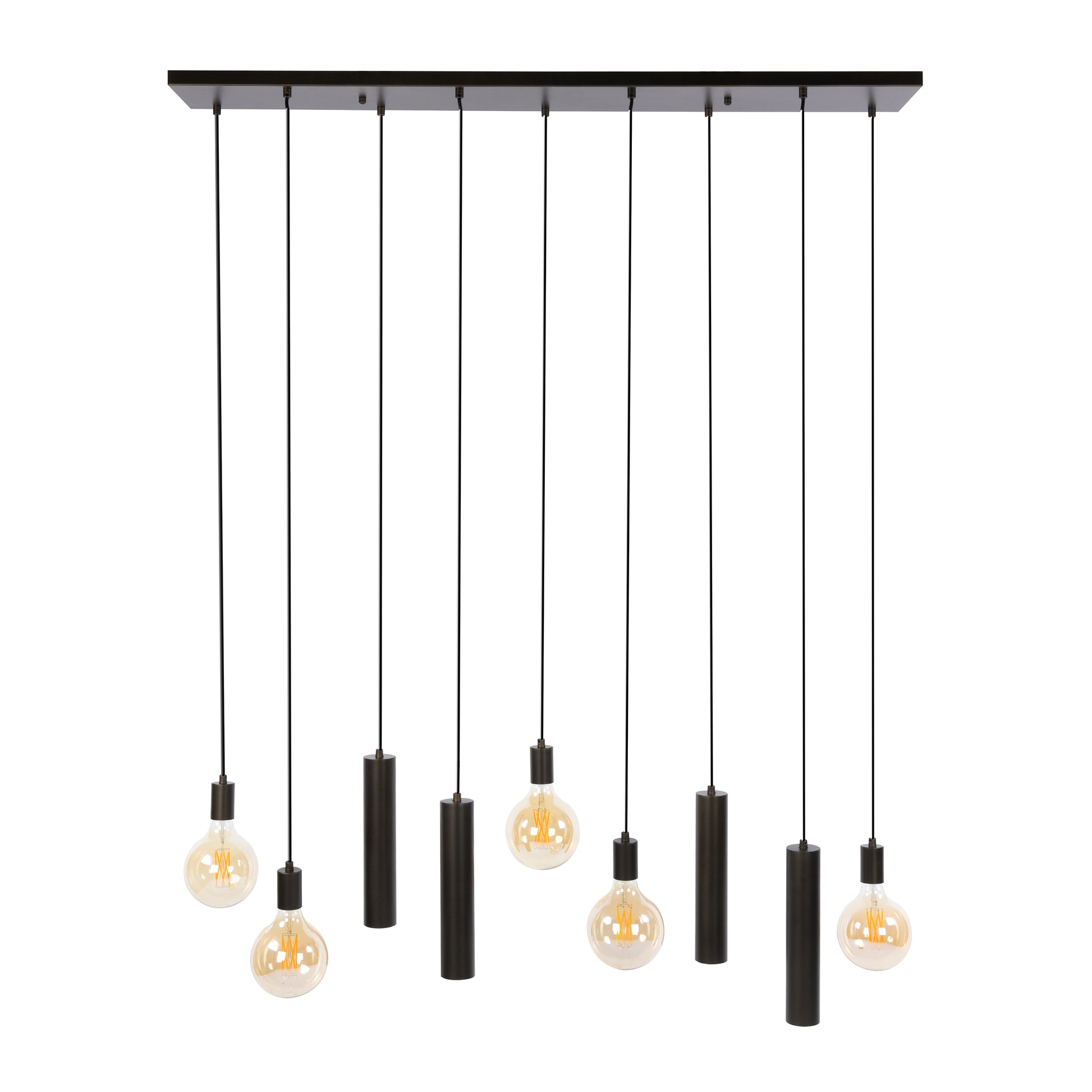 Hanglamp Senso 5+4-lichts / Sienna bruin