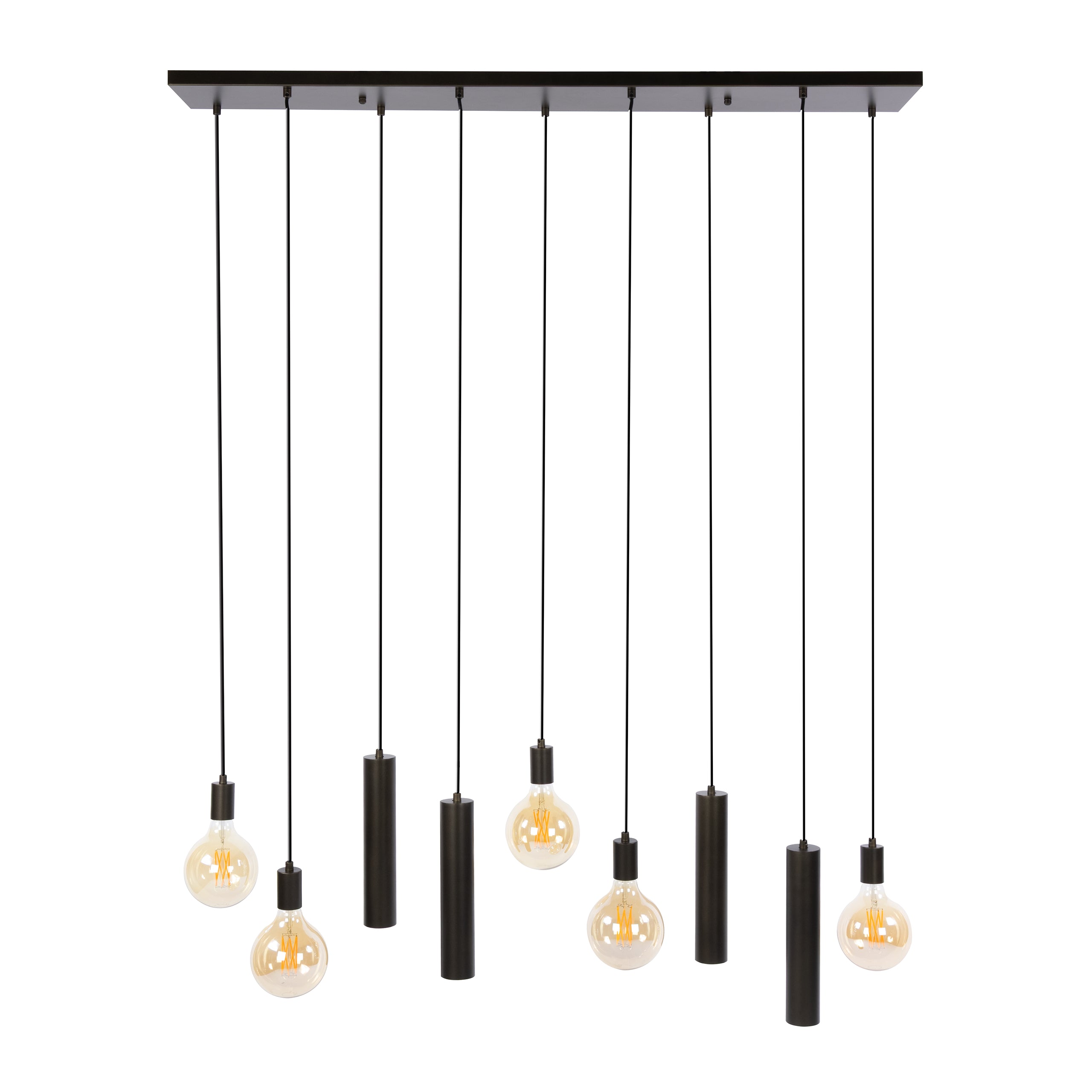 Hanglamp Senso 5+4-lichts / Sienna bruin