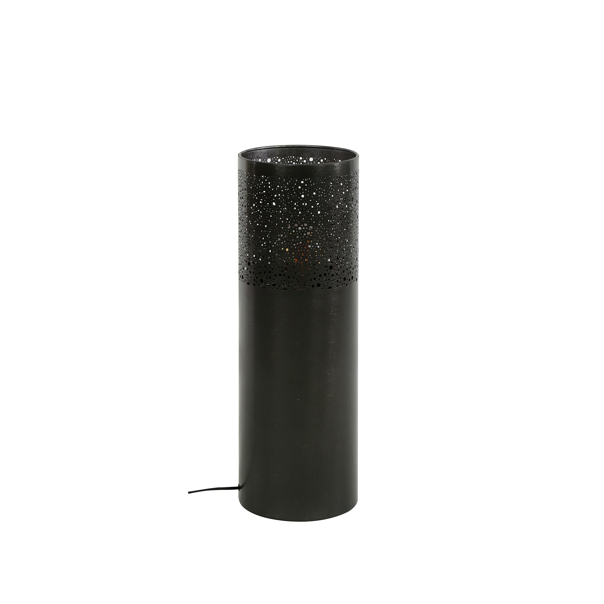 Vloerlamp Cylinder Glow 1 Lichts 60Cm Zwart Nikkel