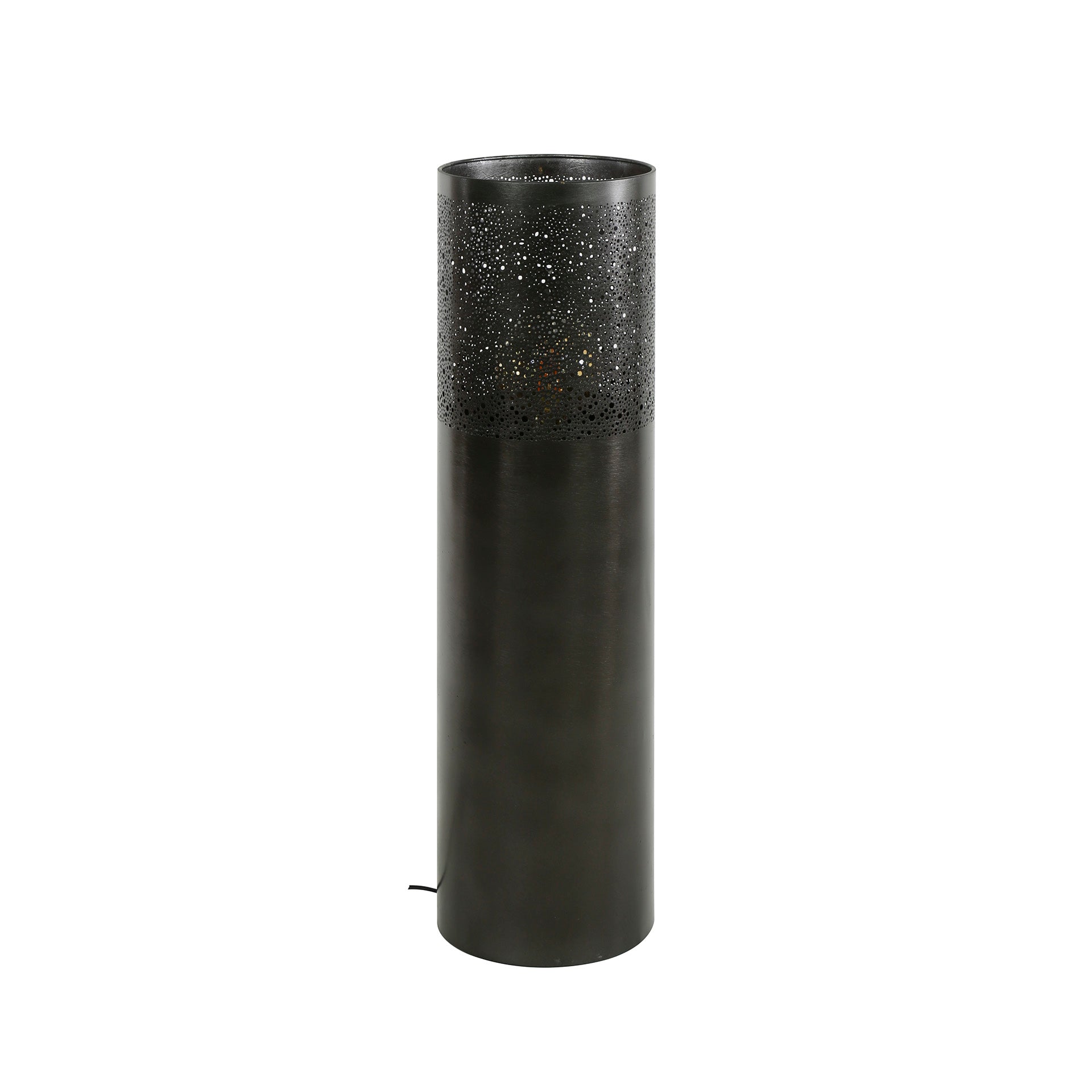 Vloerlamp Cylinder Glow 1 Lichts 90Cm Zwart Nikkel