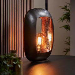 Tafellamp Arch Xl 1 Lichts Zwart Nikkel