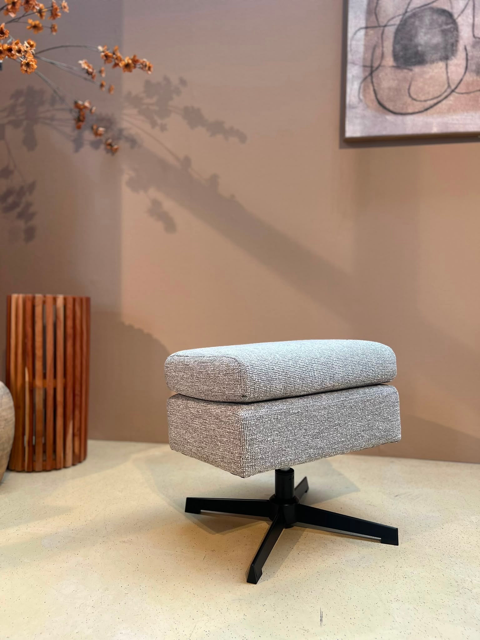 Fauteuil Wales Clay – Draaibare Relaxfauteuil met Hoge Rug (Stof Lodge)
