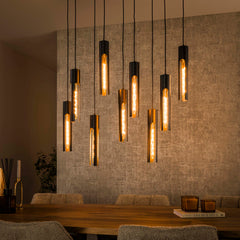 Hanglamp Tube 5 4 Lichts Artic Zwart