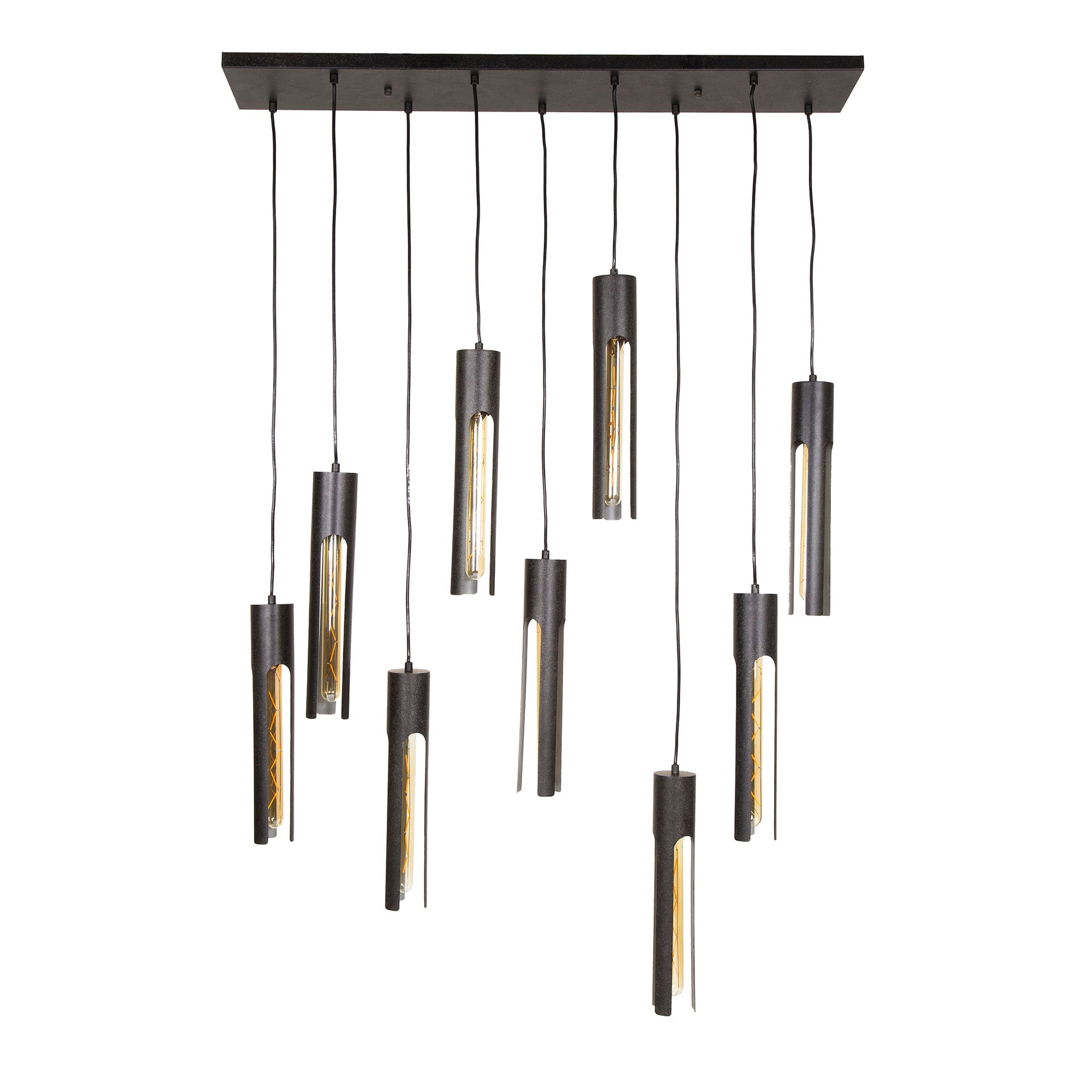 Hanglamp Tube 5 4 Lichts Artic Zwart