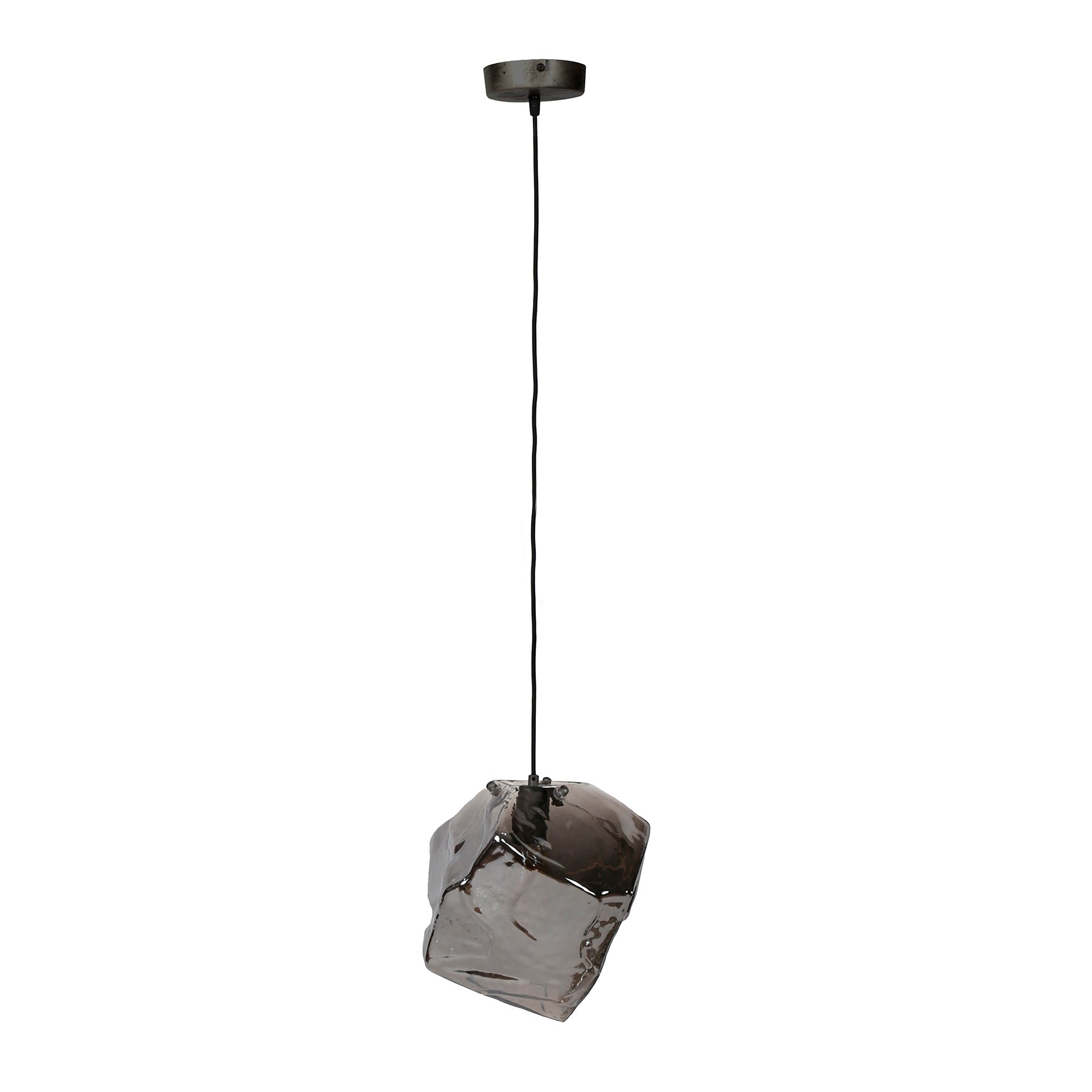 Hanglamp Rock 1 Lichts Chroom Glas