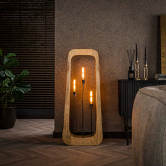 Vloerlamp Bray 3 Lichts Massief Mango