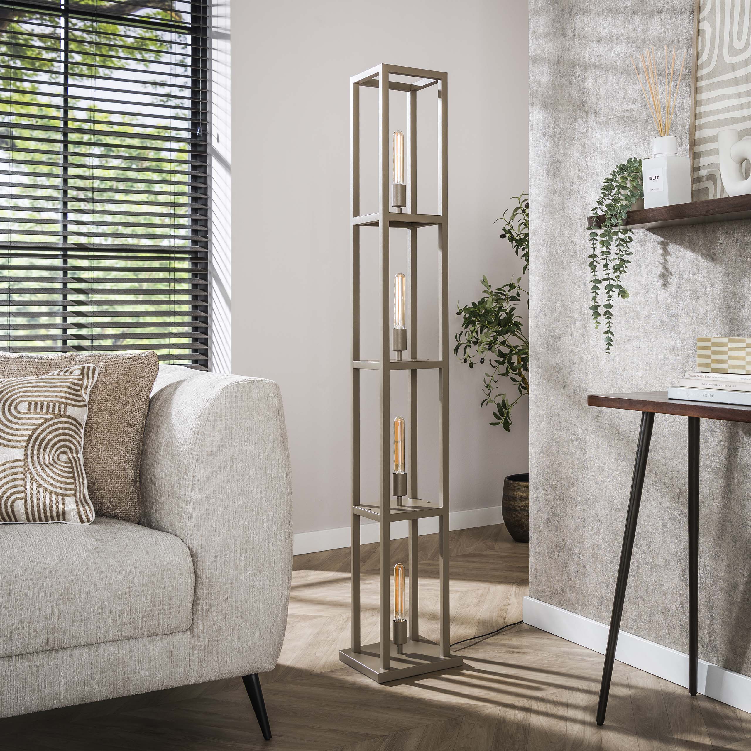 Vloerlamp Quadra 4 Lichts Beige