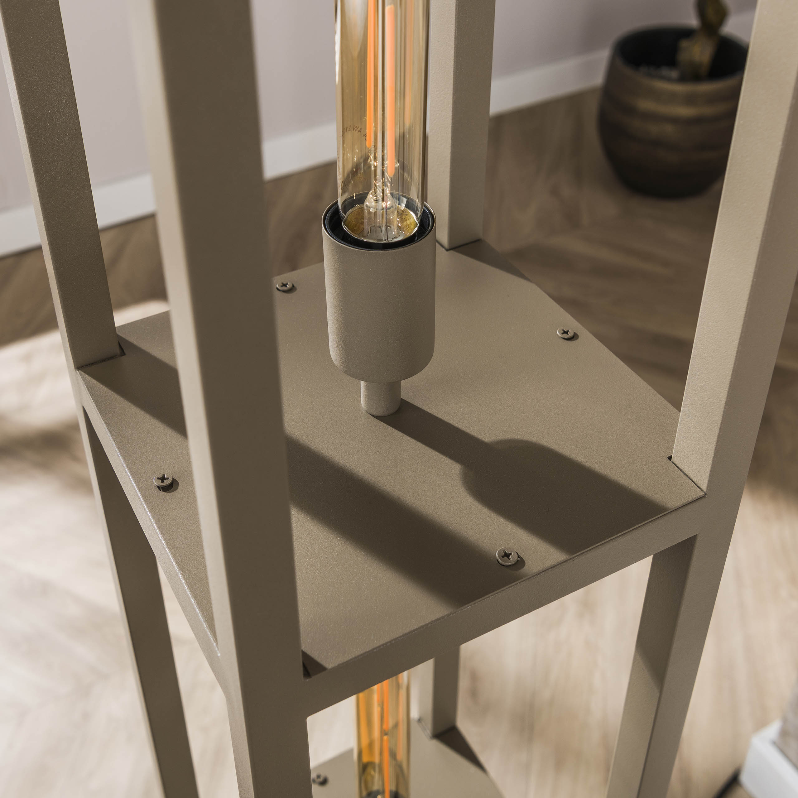 Vloerlamp Quadra 4 Lichts Beige