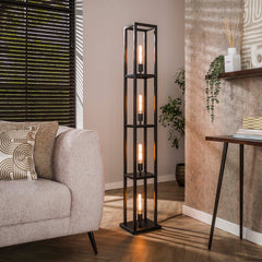 Vloerlamp Quadra 4 Lichts Artic Zwart